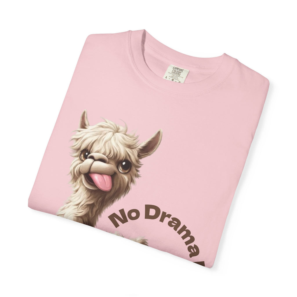No Drama Llama Adult T-Shirt — Funny Llama Graphic Tee for Animal Lovers