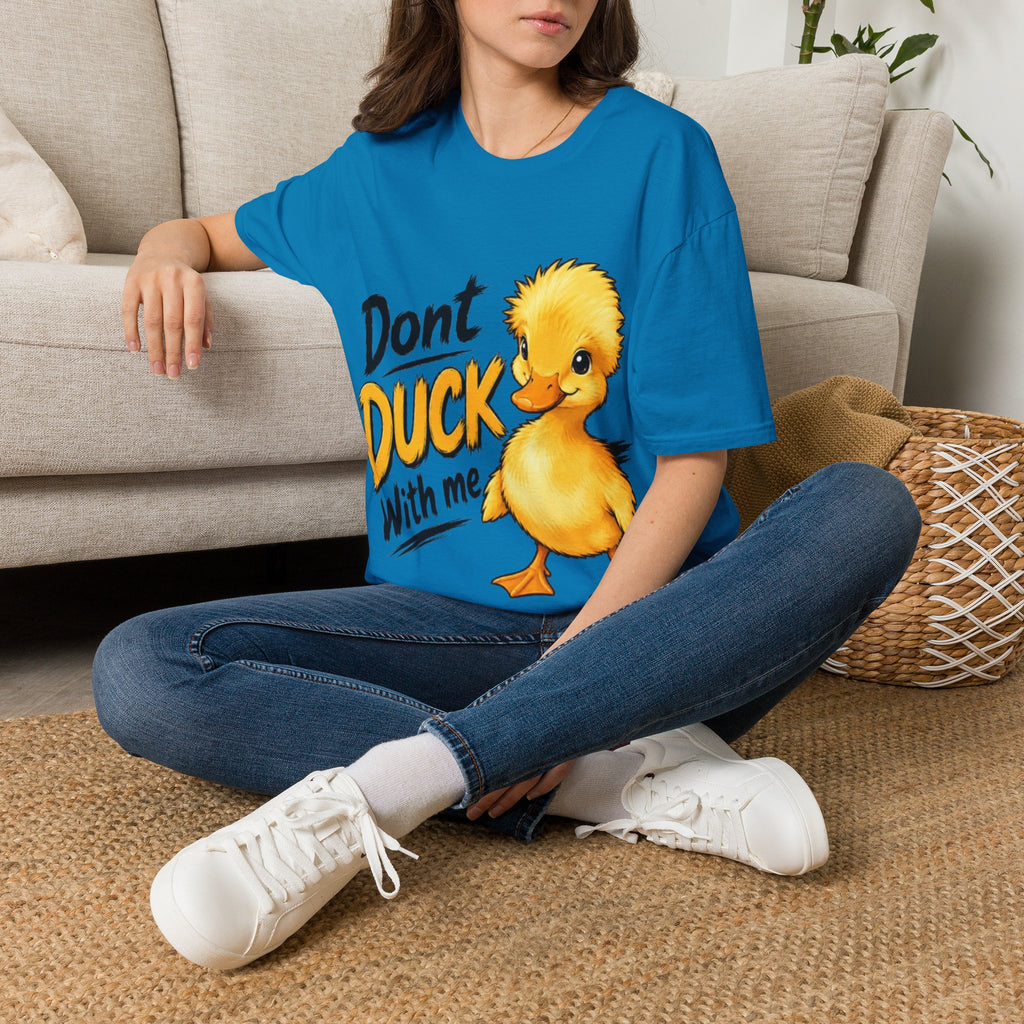 Don't Duck With Me Adult T-Shirt — Cute Yellow Duck Graphic Tee