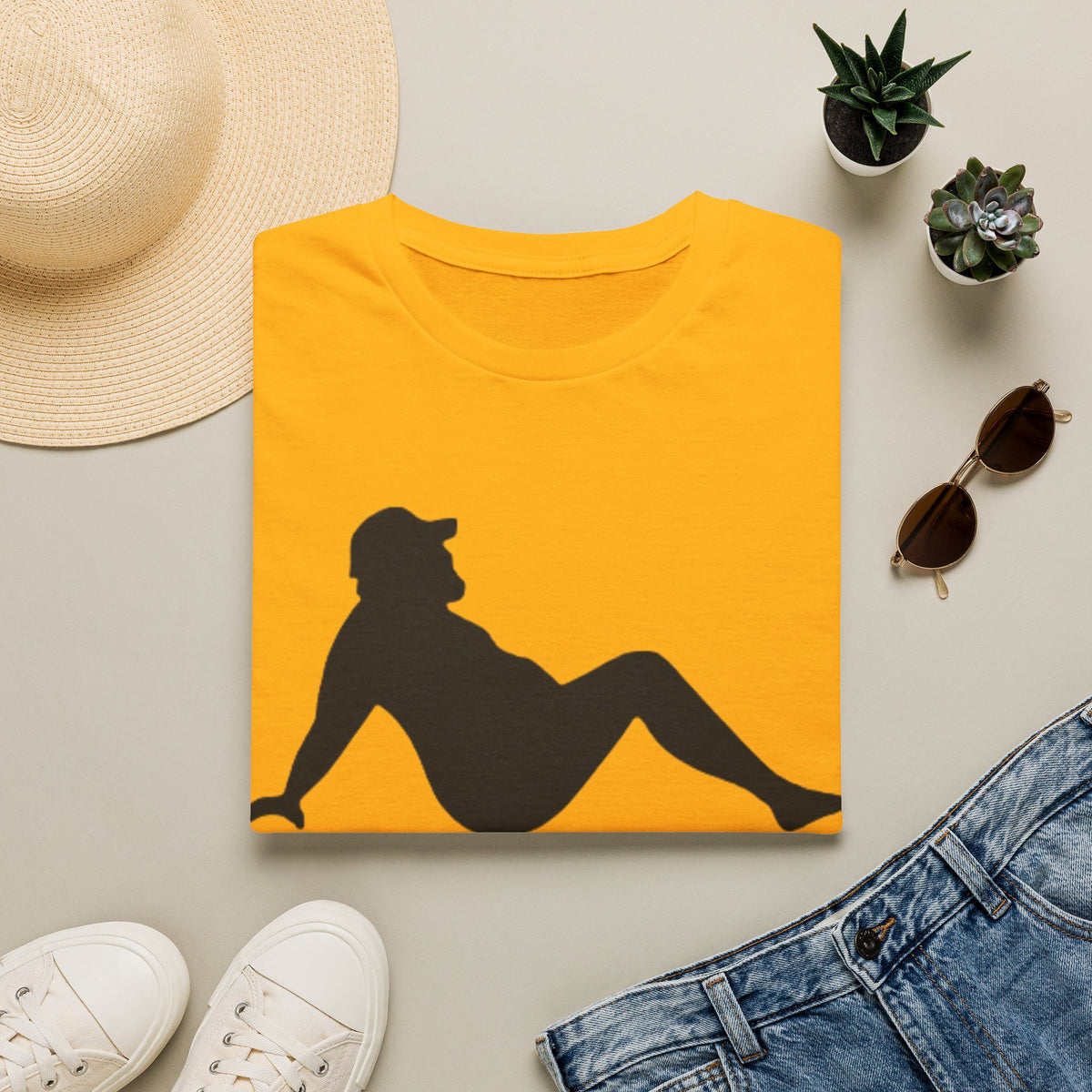 Curvy Silhouette Adult T-Shirt — "Real Men Have Curves" Graphic Tee