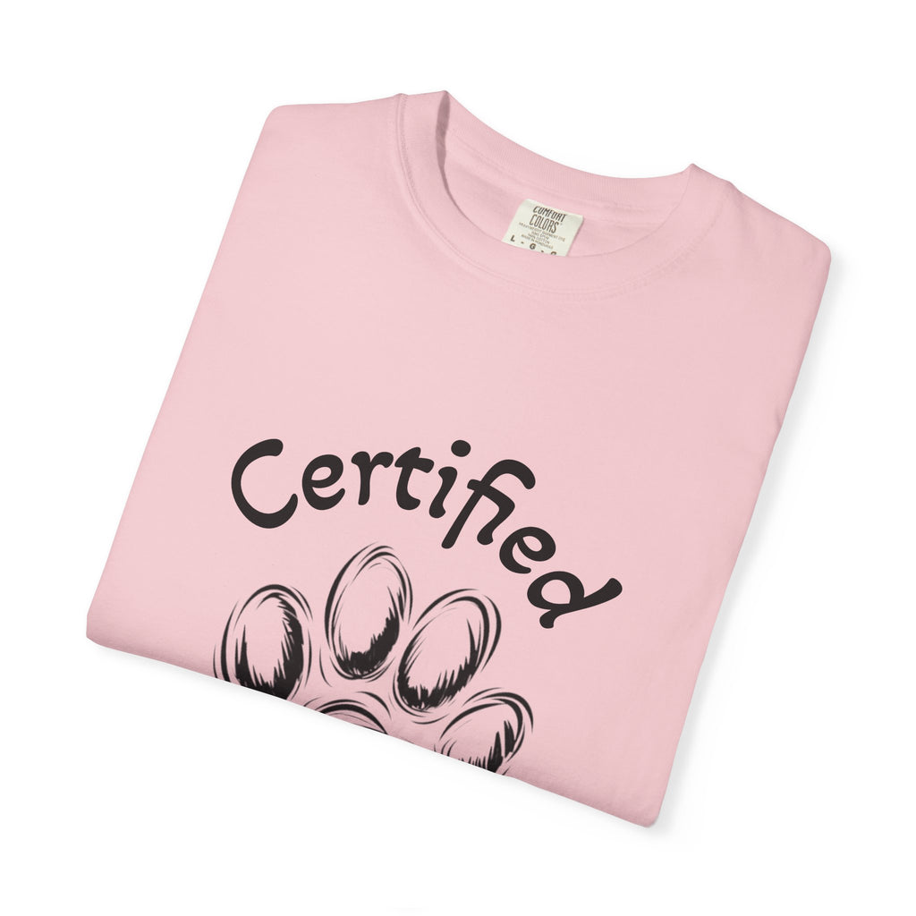 Certified Dog Person Adult T-Shirt — Paw Print Graphic Tee for Dog Lovers