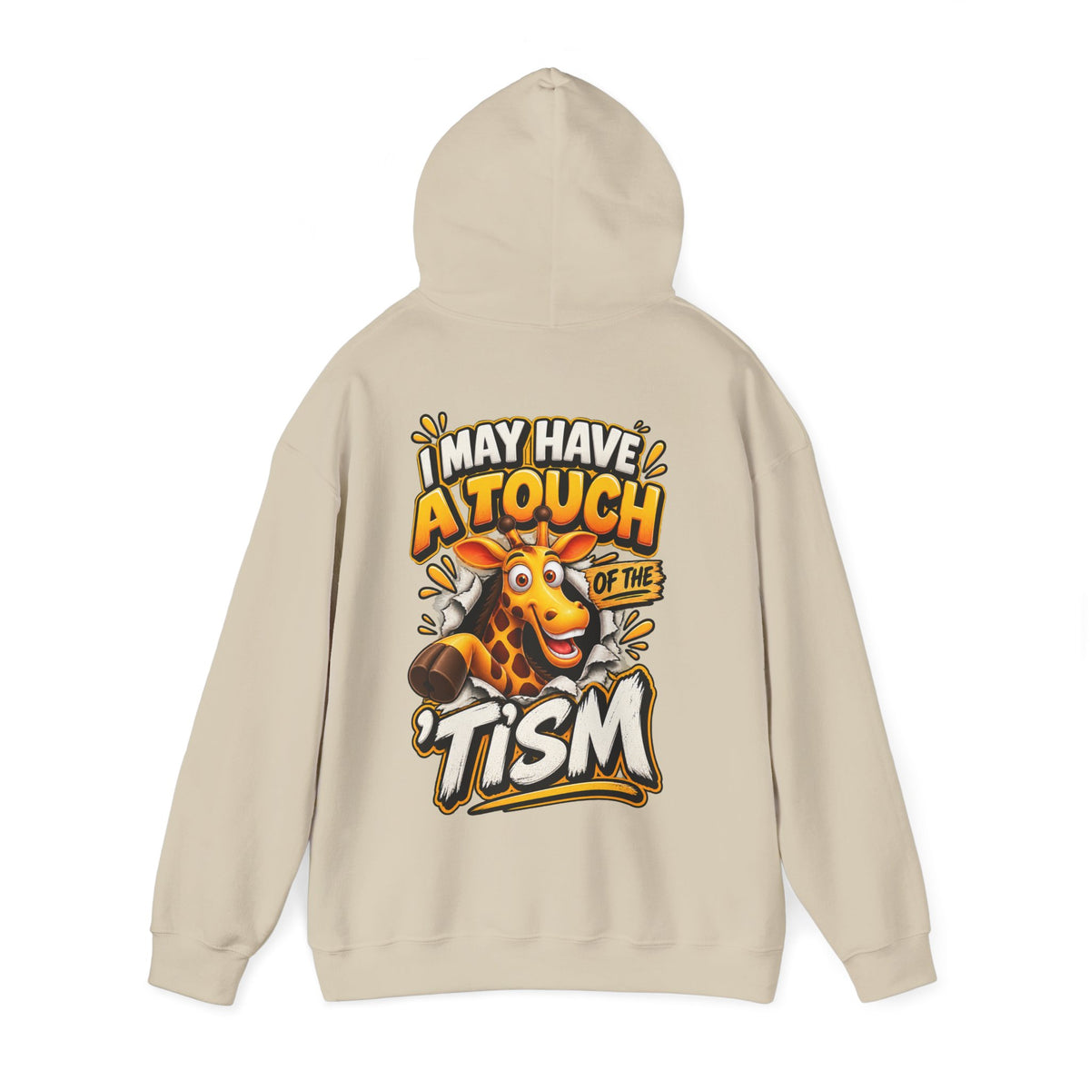 Giraffe 'I May Have a Touch of the Tism' Graphic Adult Hoodie