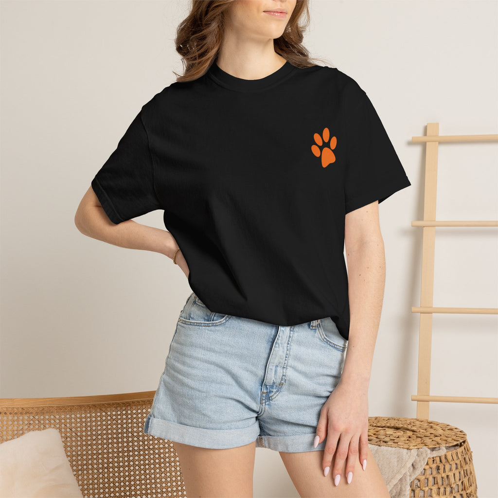 Bad Hair Day Puppy Adult T-Shirt | Paw Print Graphic