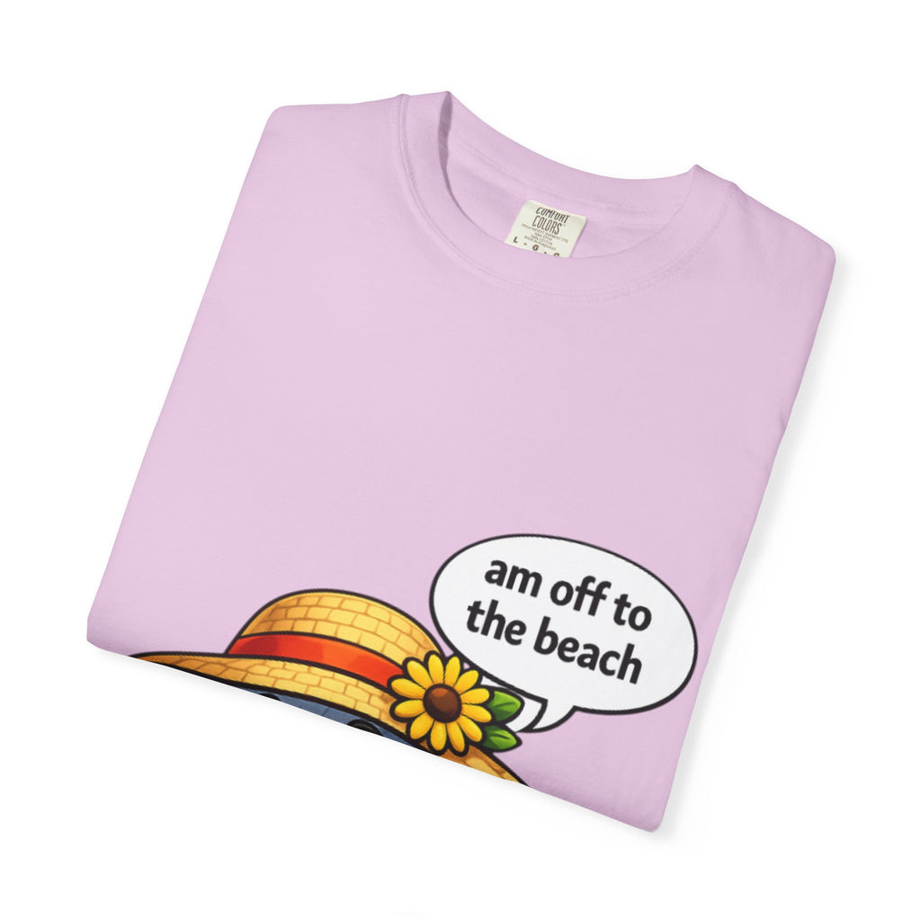 Golf Ball Graphic Tee — "am off to the beach" Cute Summer Golf T-Shirt