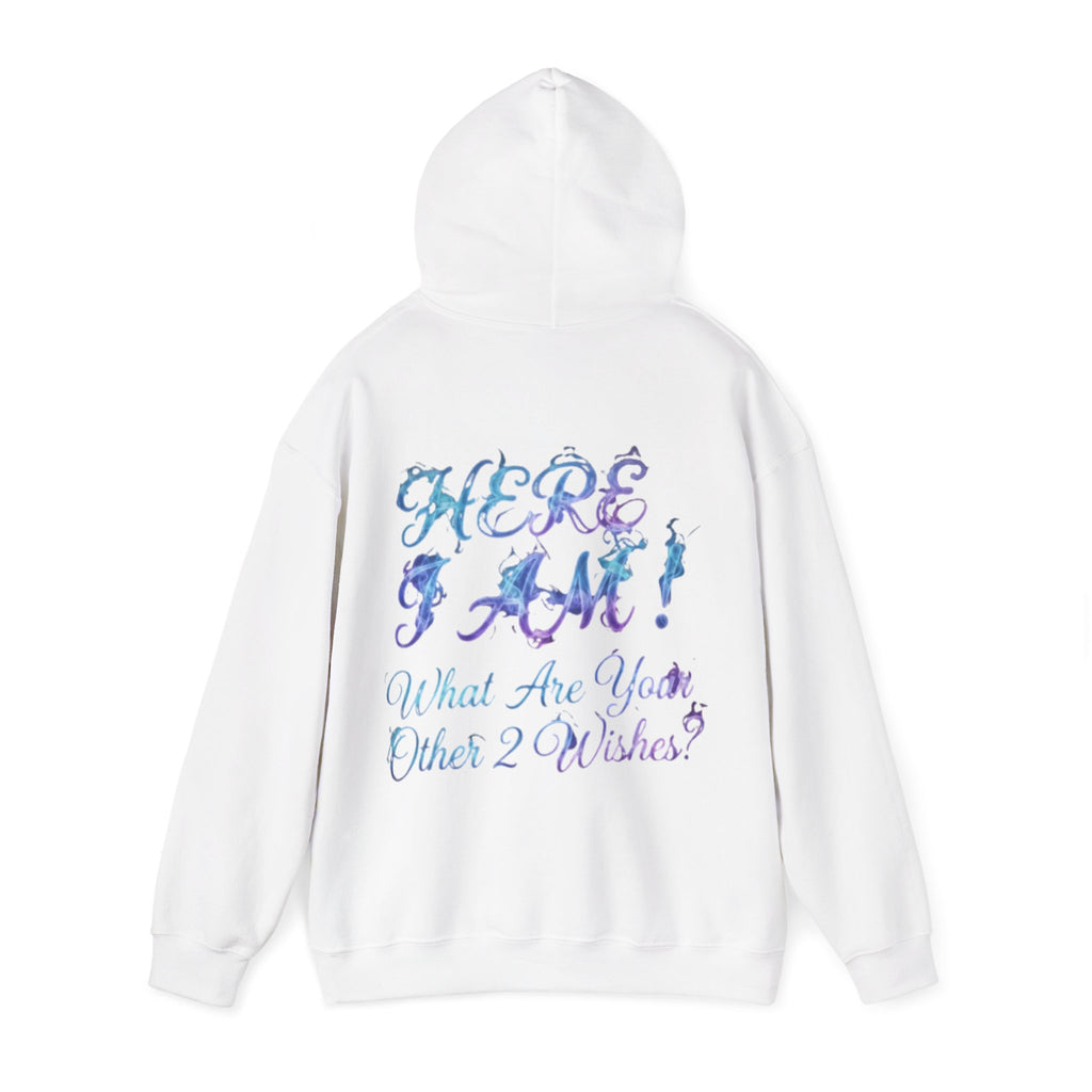 Adult Hoodie — “Here I Am!” Inspirational Script Hooded Sweatshirt
