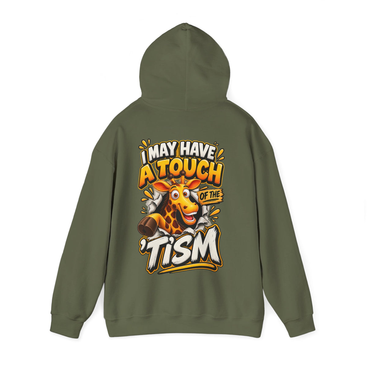 Giraffe 'I May Have a Touch of the Tism' Graphic Adult Hoodie