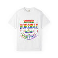 Funny Rainbow “That’s a Horrible Idea — What Time?” Adult T-Shirt