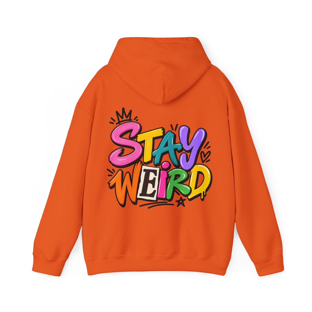Stay Weird Adult Hoodie – Colorful Graffiti Graphic Hoodie