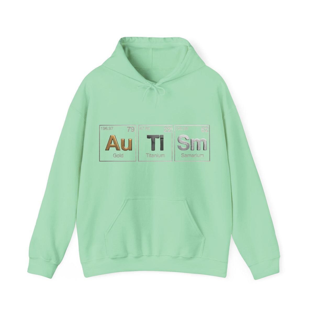 Autism Periodic Table Adult Hoodie — Au Ti Sm Element Design