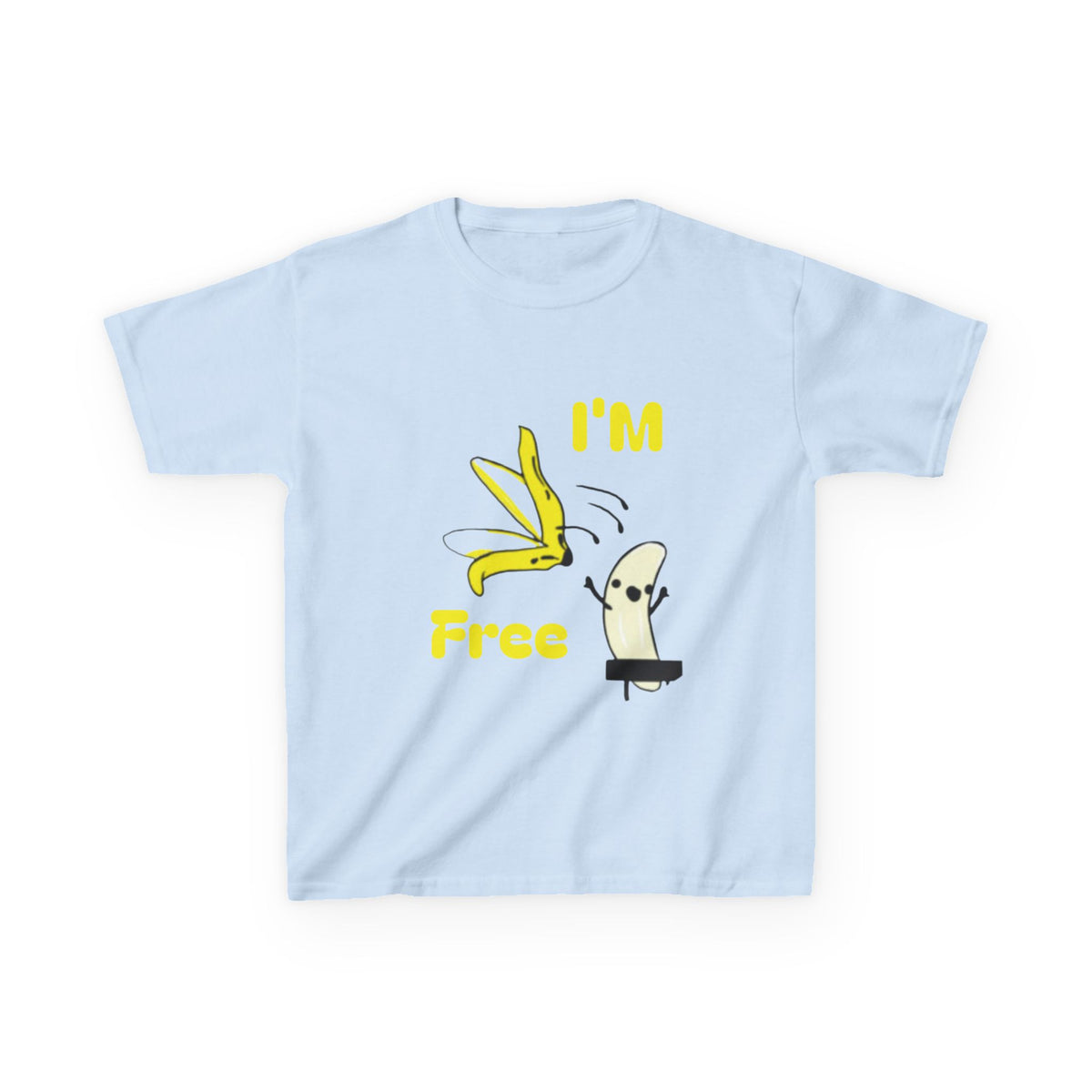 Kids Tee — Cute 'I'm Free' Banana Cartoon Shirt for Children
