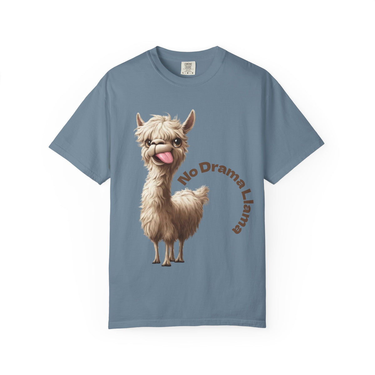 No Drama Llama Adult T-Shirt — Funny Llama Graphic Tee for Animal Lovers