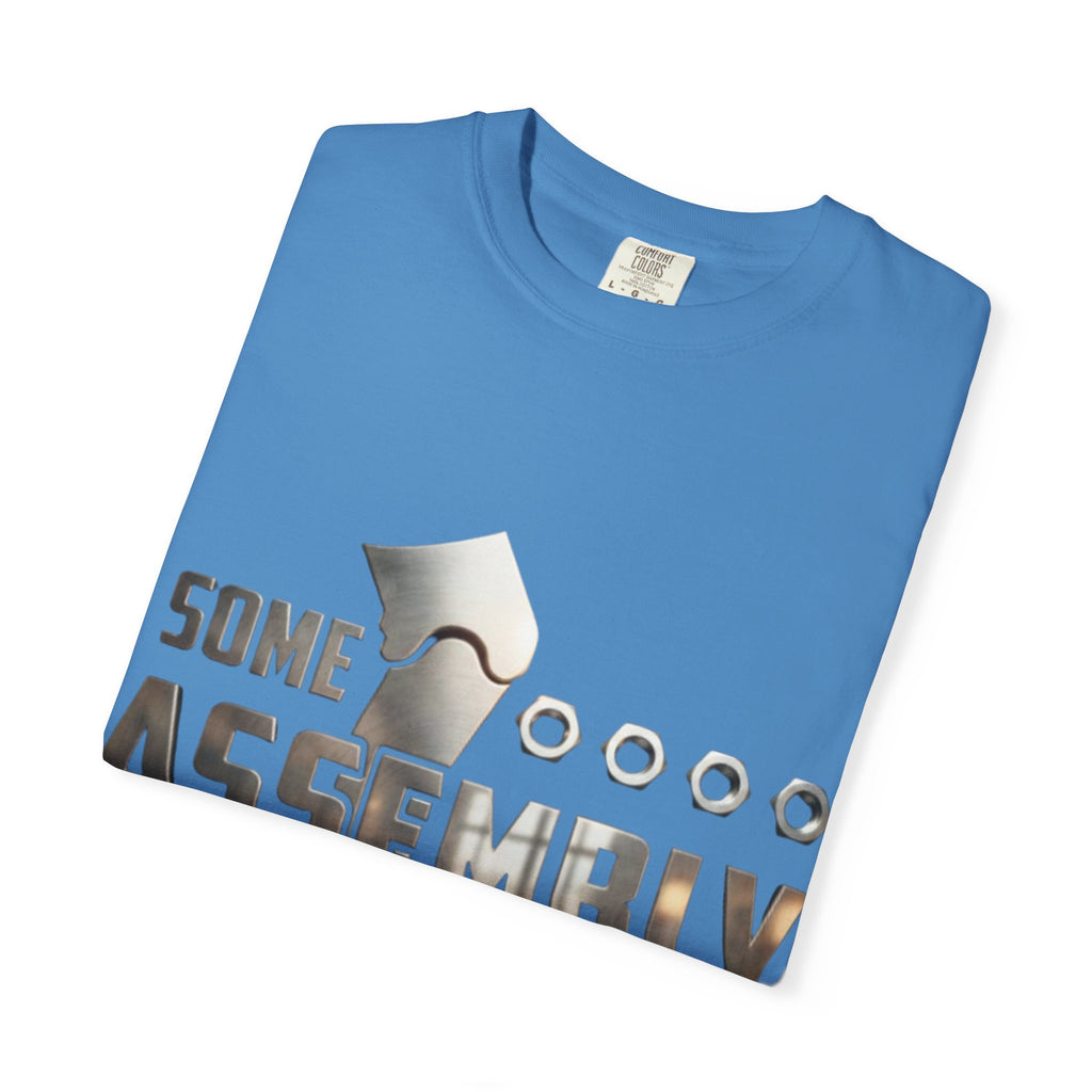 Some Assembly Required Adult T-Shirt — Funny DIY Carpenter Tee