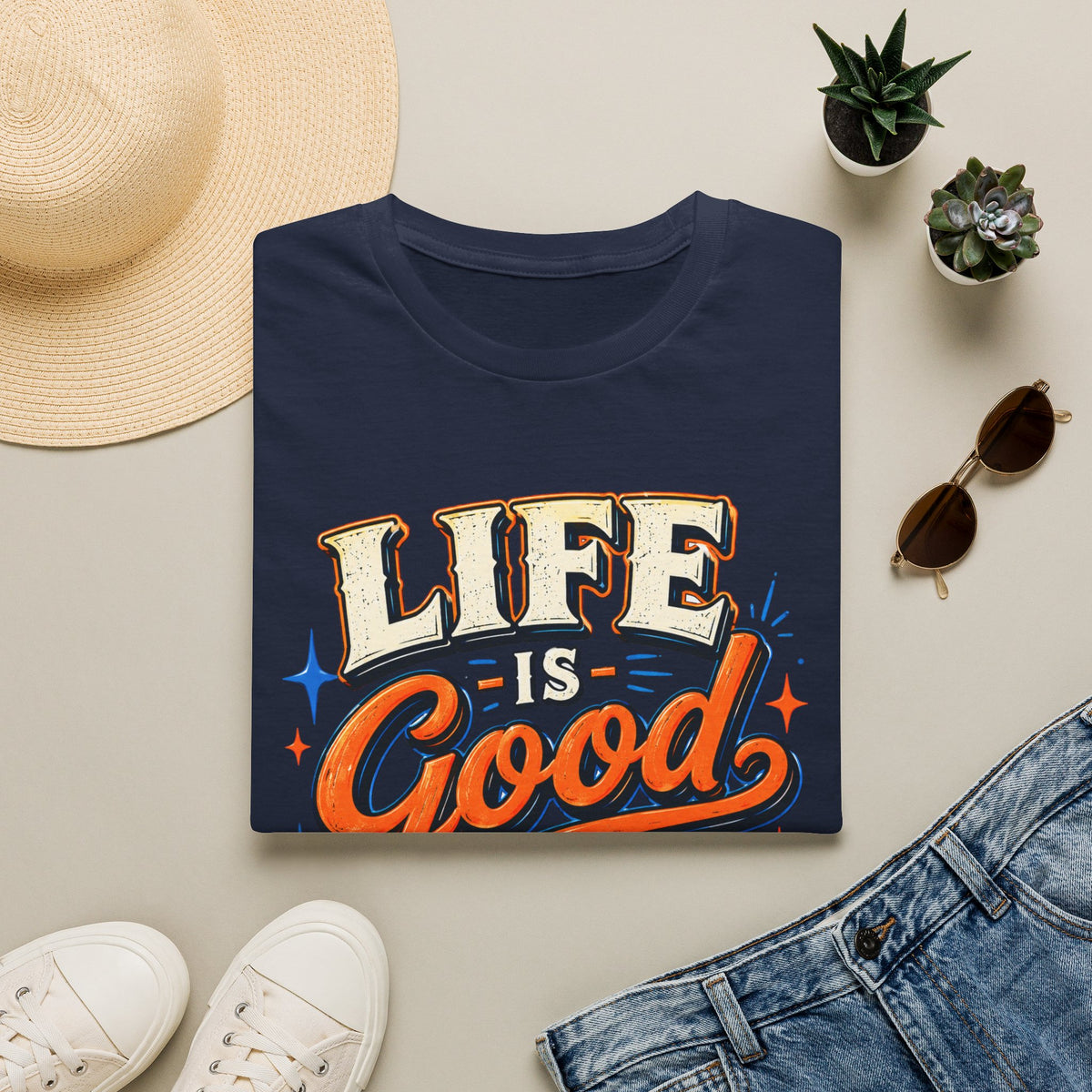 Life Is Good Adult T‑Shirt — "Life Is Good, You Should Get One" Retro Graphic Tee