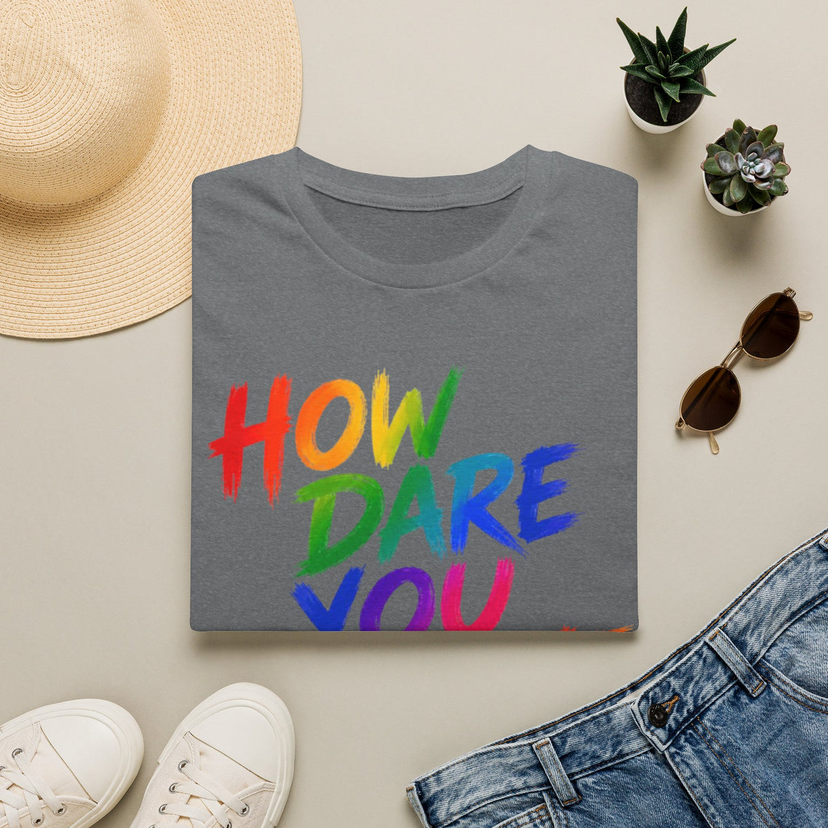 How Dare You Assume I’m Straight Adult T-Shirt — Rainbow Pride Graphic Tee