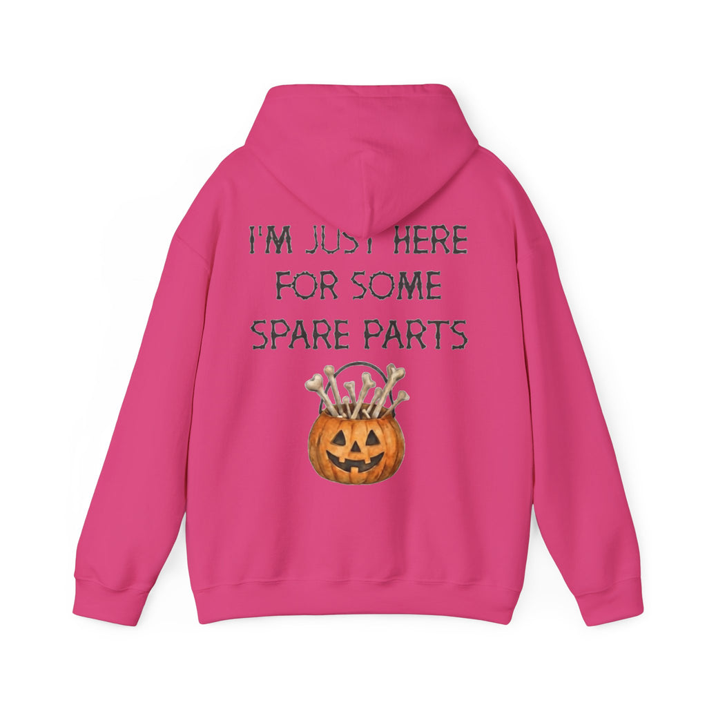 Halloween Pumpkin 'I'm Just Here for Some Spare Parts' Adult Hoodie