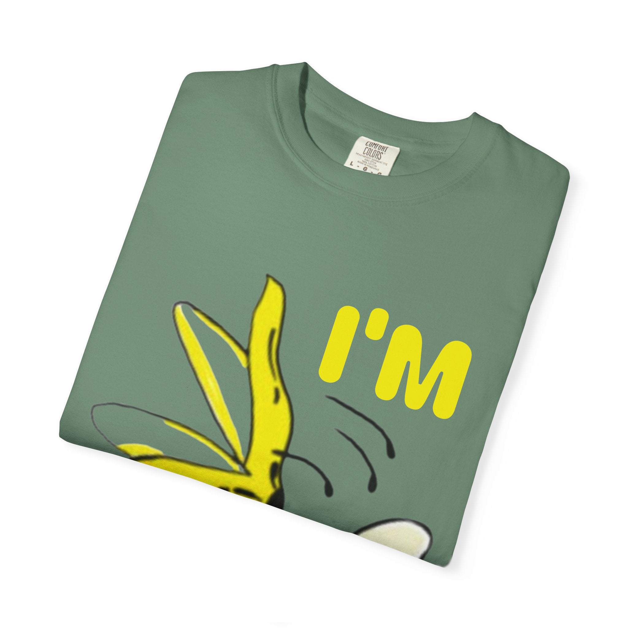 Banana Skateboard Adult T-Shirt — "I’m Free" Cute Skateboarding Banana Graphic Tee