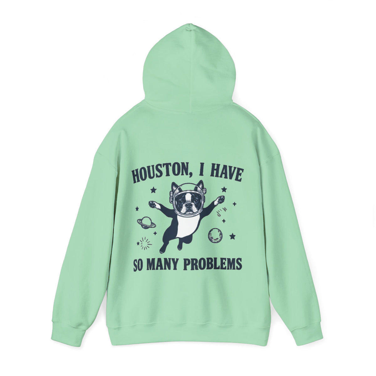 Houston, I Have So Many Problems Adult Hoodie — Funny Space French Bulldog Graphic Hoodie