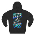 Adult Hoodie — "I Don't Need Legs to Kick Your Ass" Wheelchair Pride Graphic Hoodie