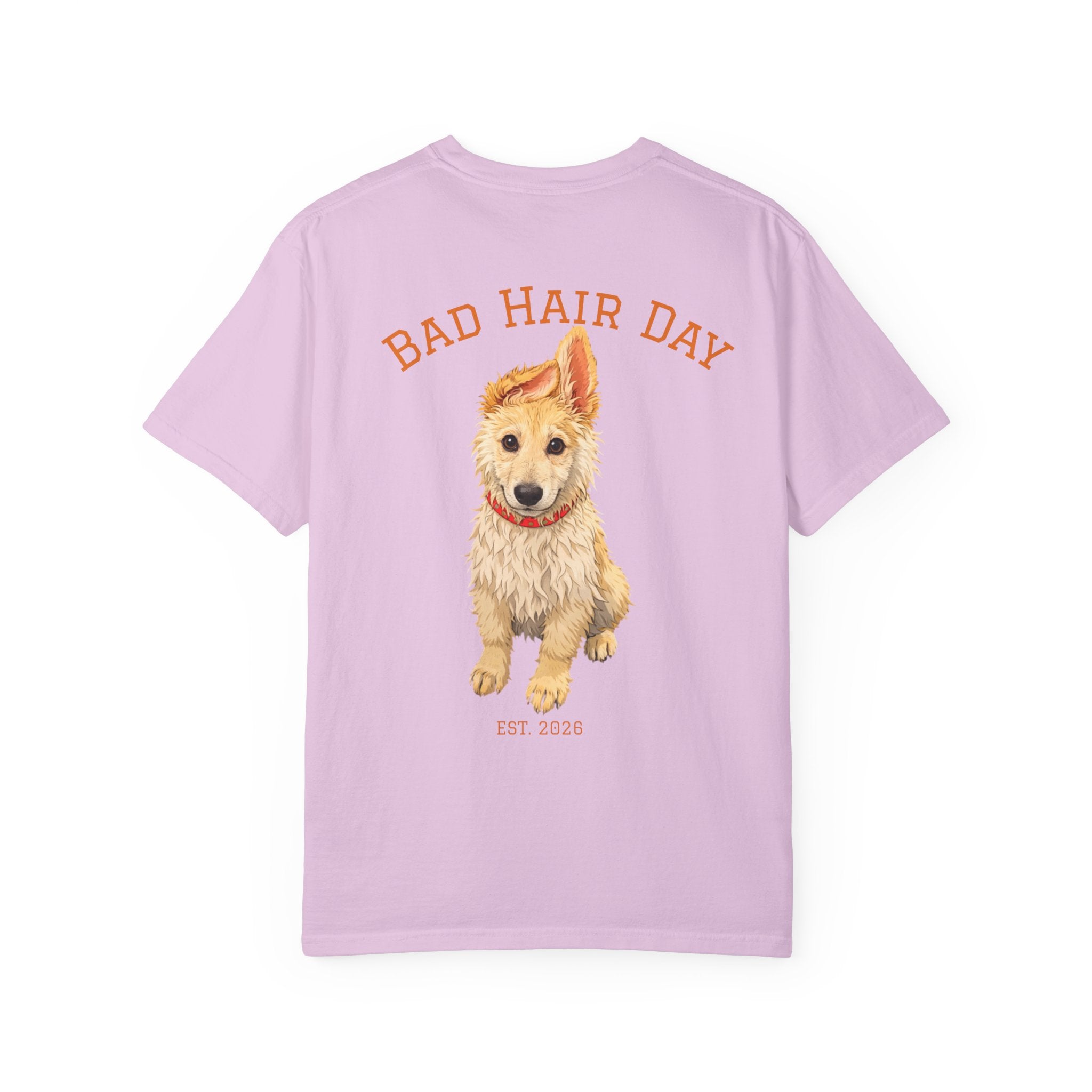 Bad Hair Day Puppy Adult T-Shirt | Paw Print Graphic