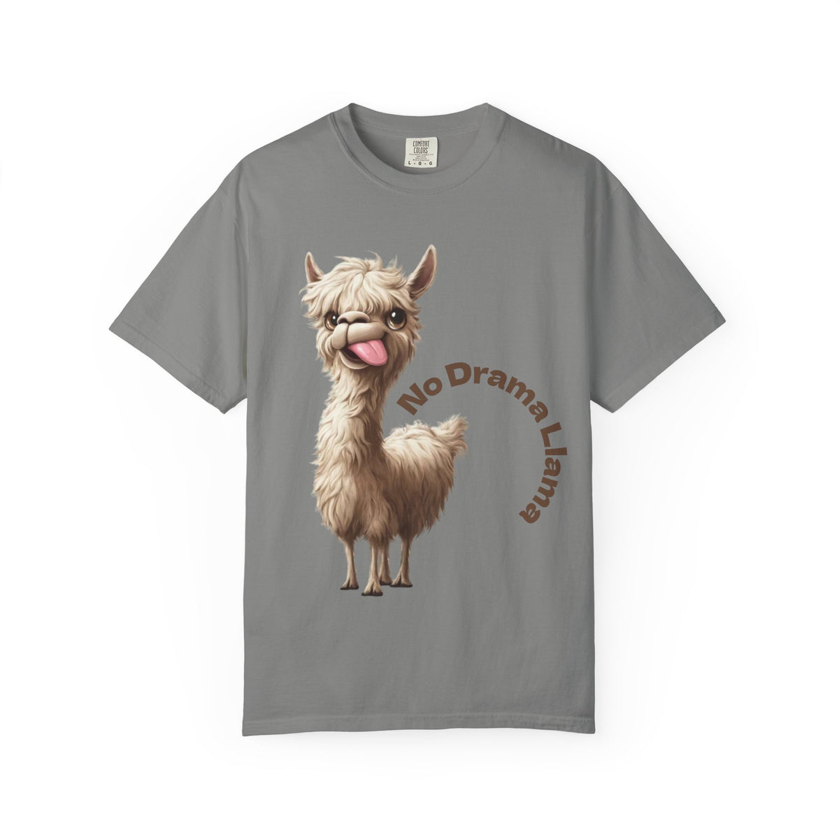 No Drama Llama Adult T-Shirt — Funny Llama Graphic Tee for Animal Lovers
