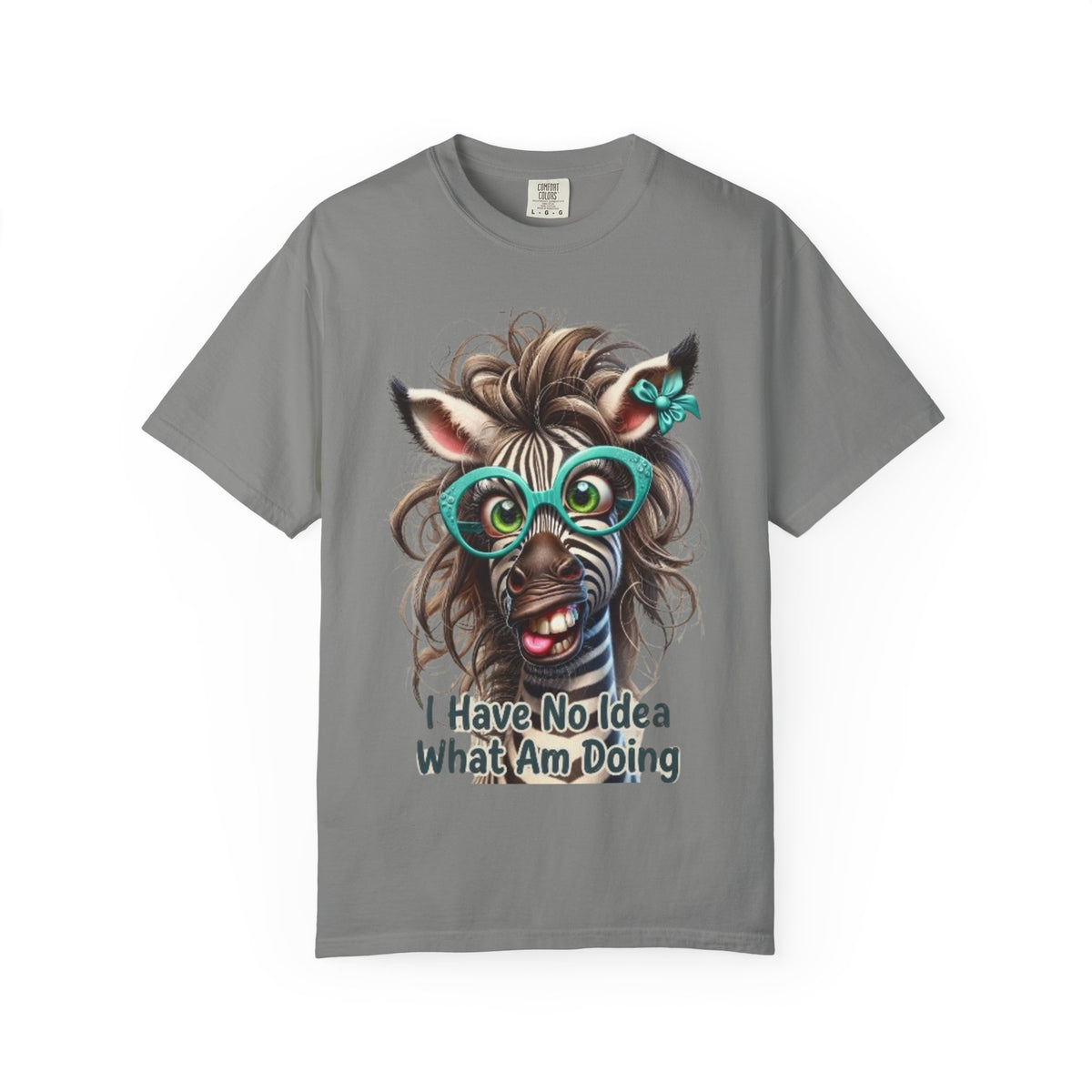 Funny Zebra Adult T-Shirt — "I Have No Idea What I’m Doing" Graphic Tee