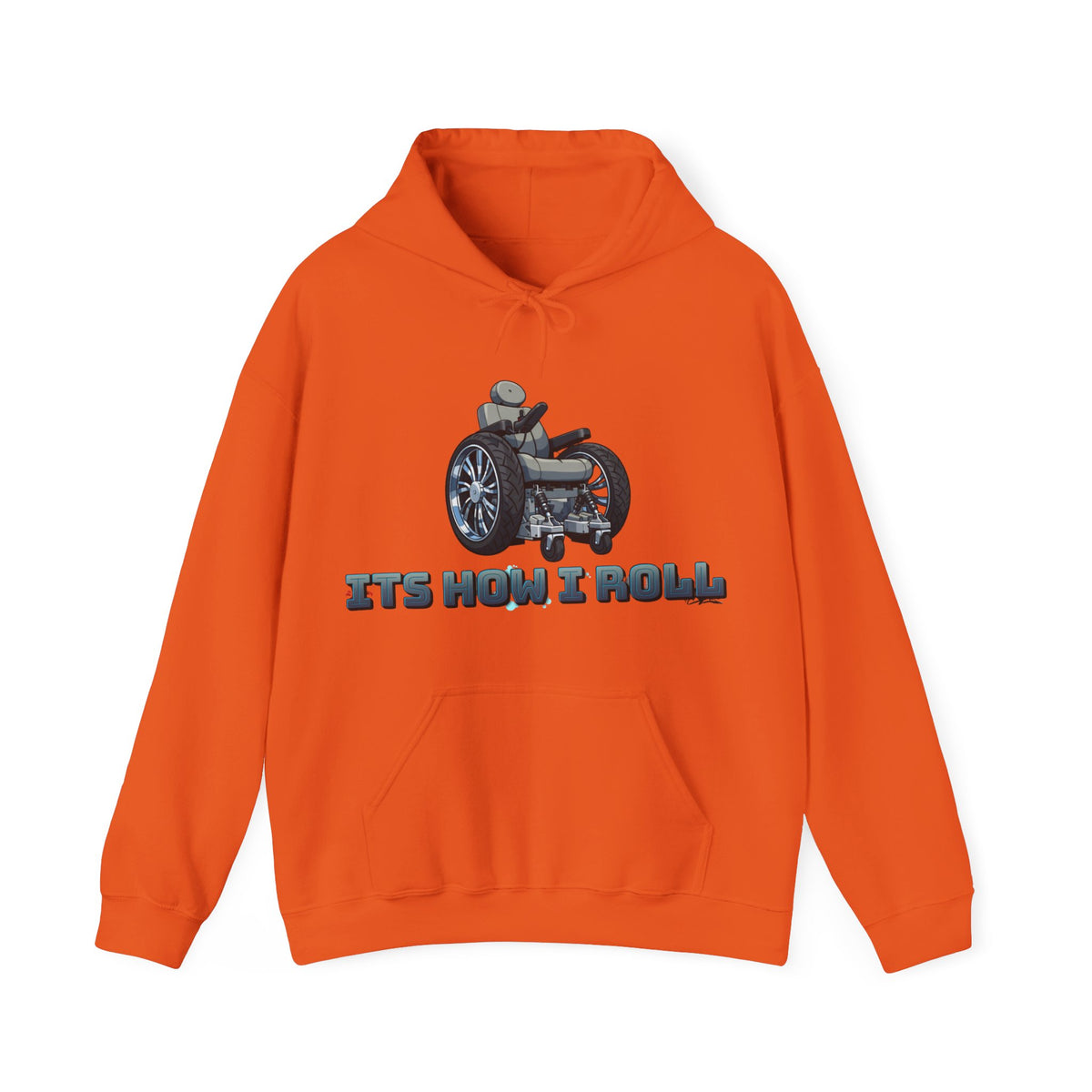 Adult Hoodie — 'It's How I Roll' Wheelchair Pride Graphic Hoodie