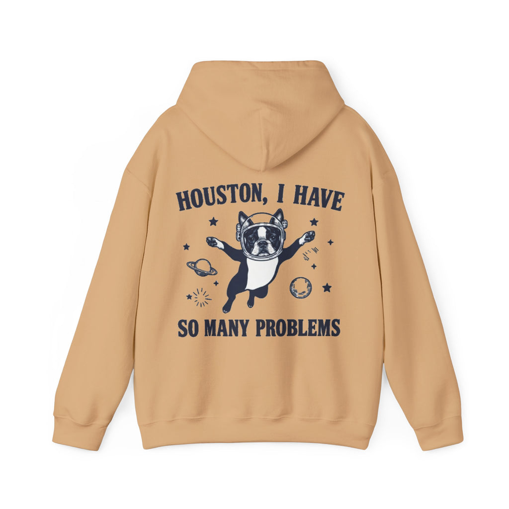 Houston, I Have So Many Problems Adult Hoodie — Funny Space French Bulldog Graphic Hoodie