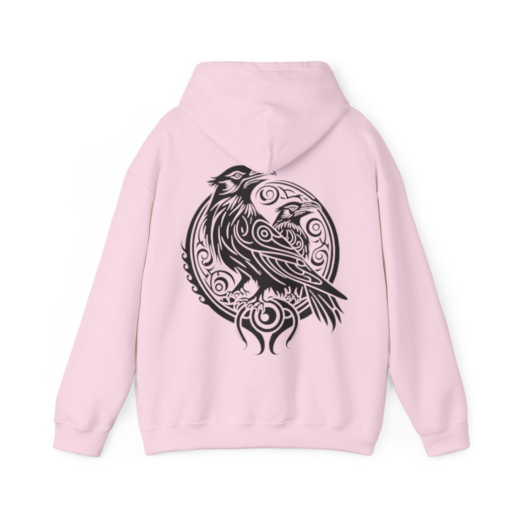 Odens Raven'sTribal Circle Adult Hoodie — Huginn and Muninn