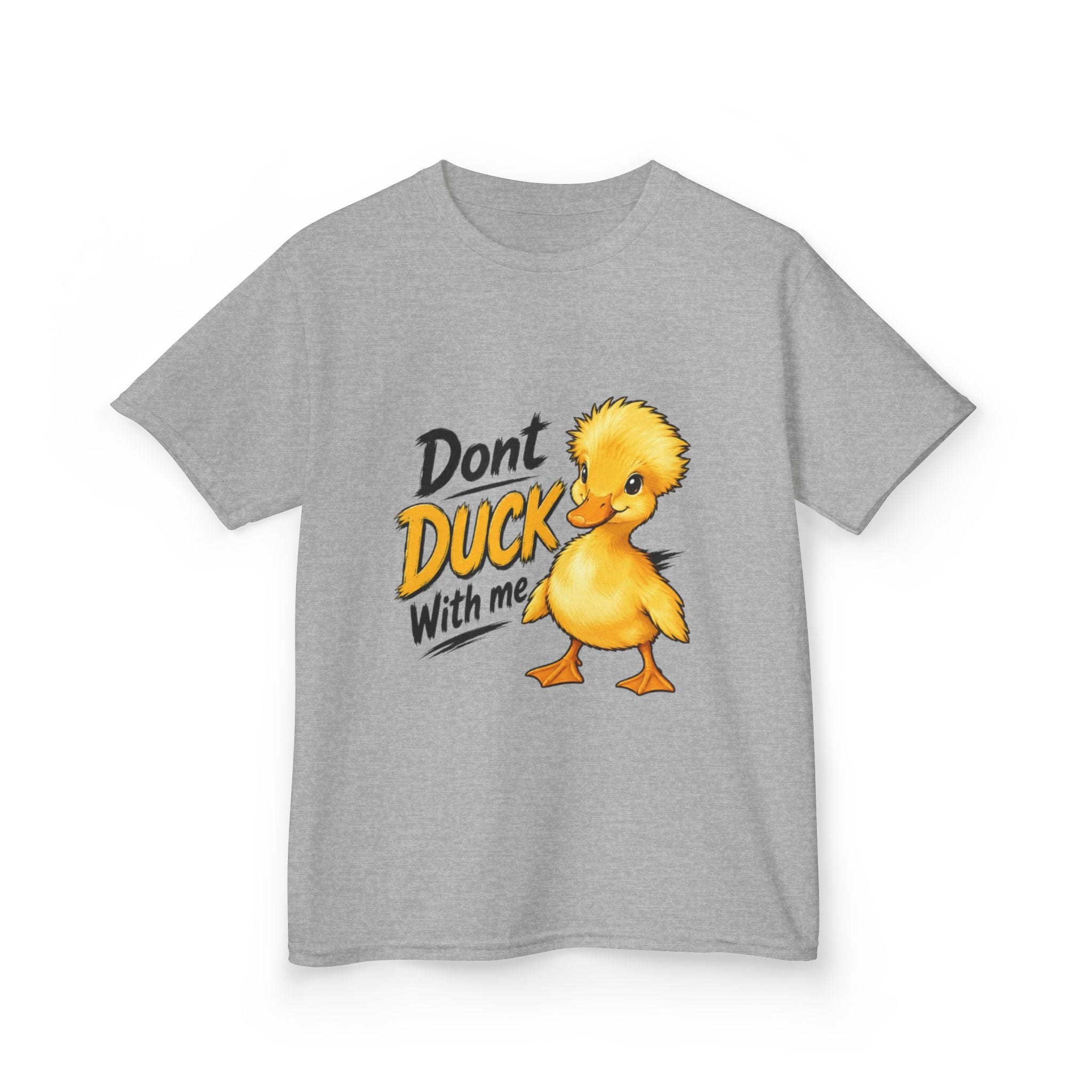 Kids Tee — “Don't Duck With Me” Cute Angry Duck Graphic