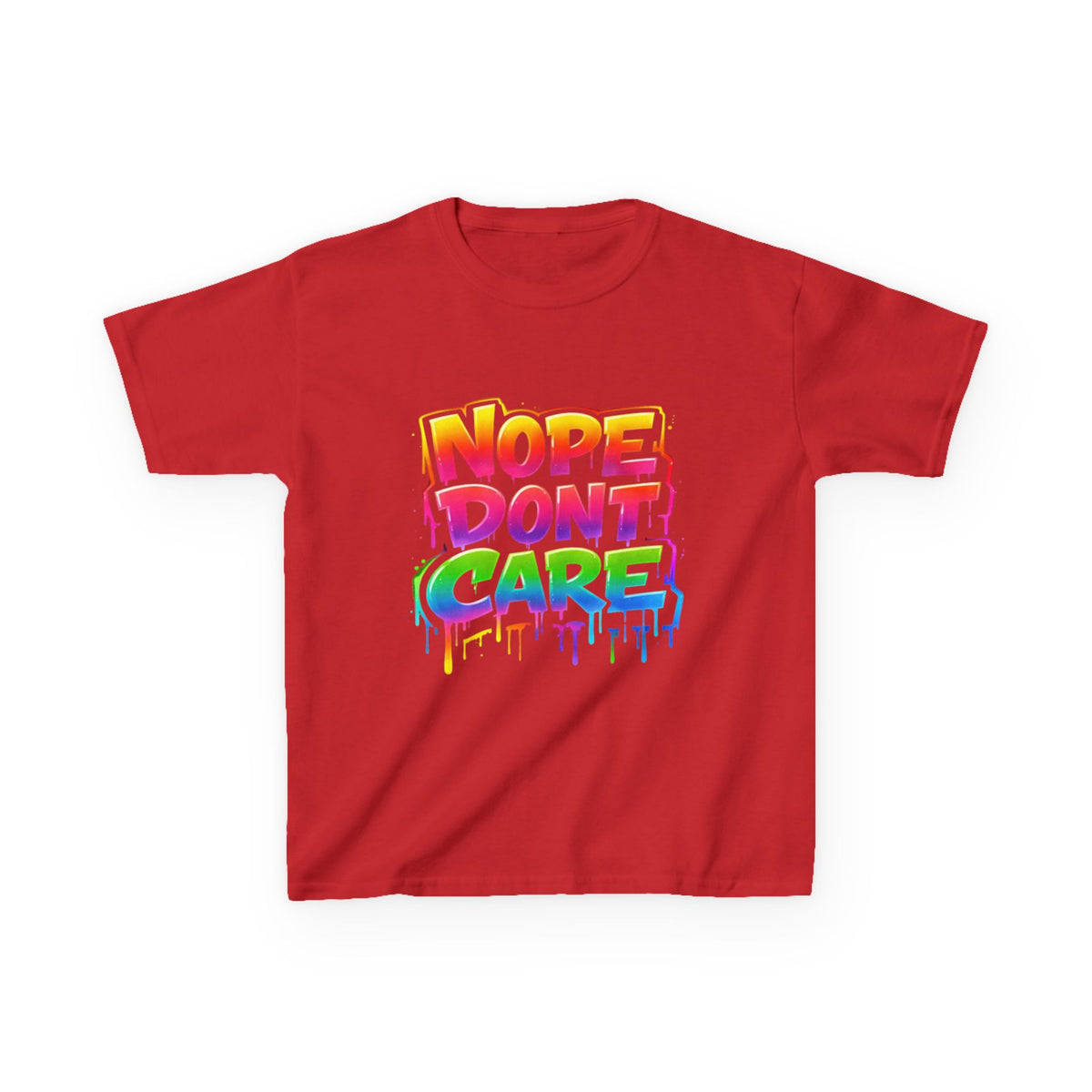 Kids T-shirt — Funny "Nope Don't Care-Lover Graphic