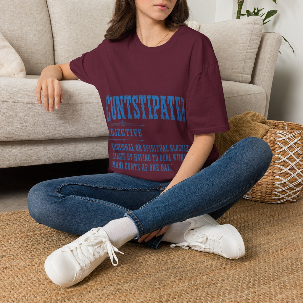 Graphic Adult Tee — 'Cuntstipated' Bold Text Shirt