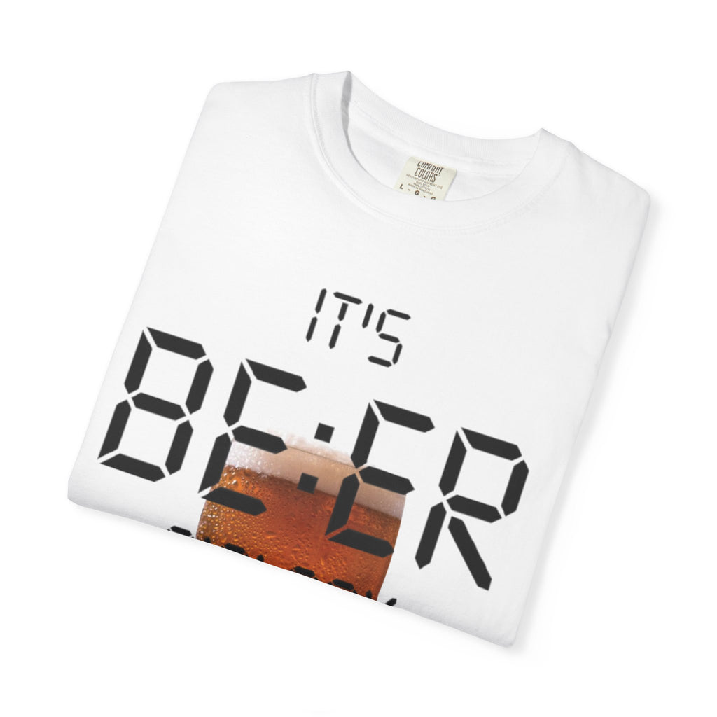 Beer O'Clock Adult T-Shirt — "It's BEER O'CLOCK" Graphic Tee with Pint Glass