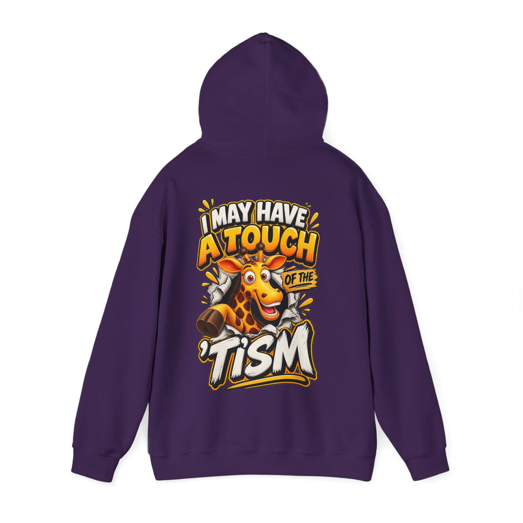 Giraffe 'I May Have a Touch of the Tism' Graphic Adult Hoodie