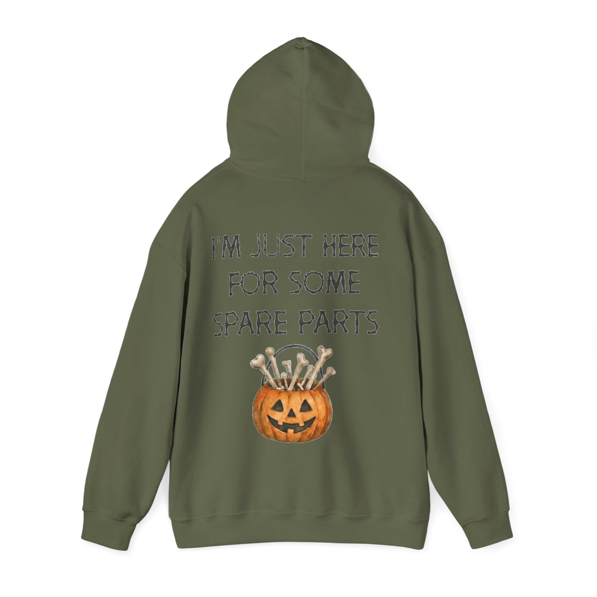 Halloween Pumpkin 'I'm Just Here for Some Spare Parts' Adult Hoodie