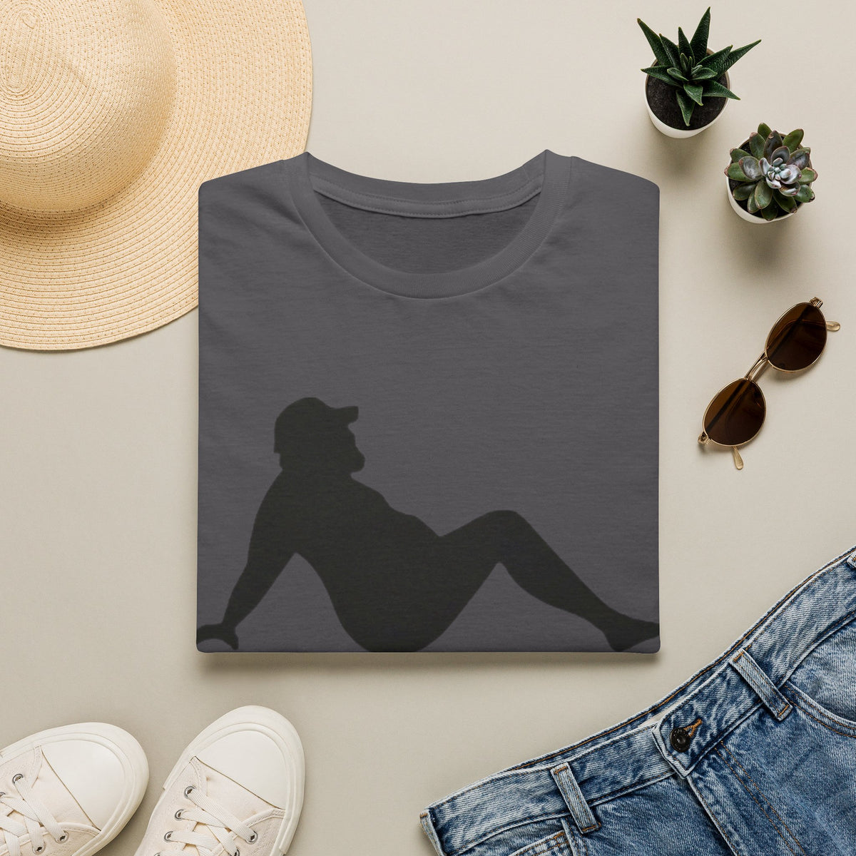 Curvy Silhouette Adult T-Shirt — "Real Men Have Curves" Graphic Tee