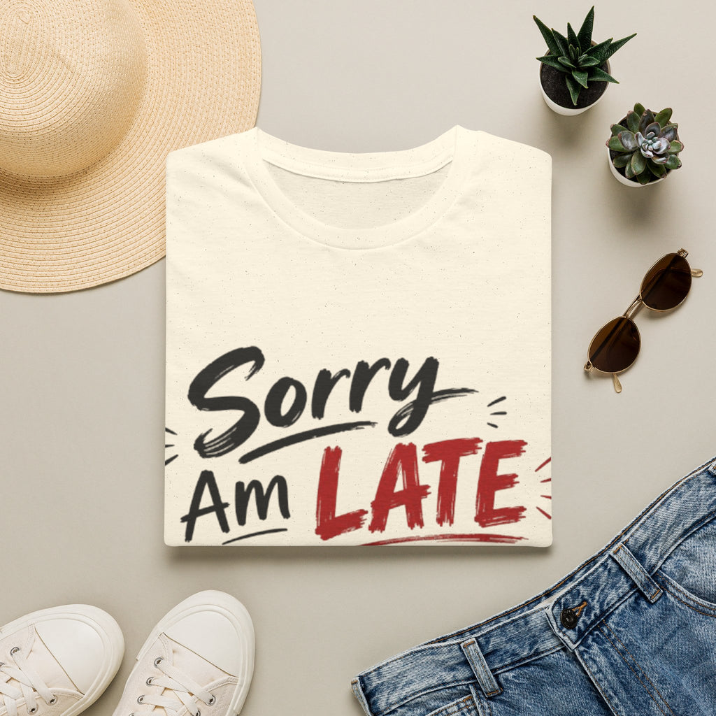 Sorry I’m Late Adult T-Shirt — Funny Graphic Tee ('Sorry Am Late I Didn’t Want To Come')