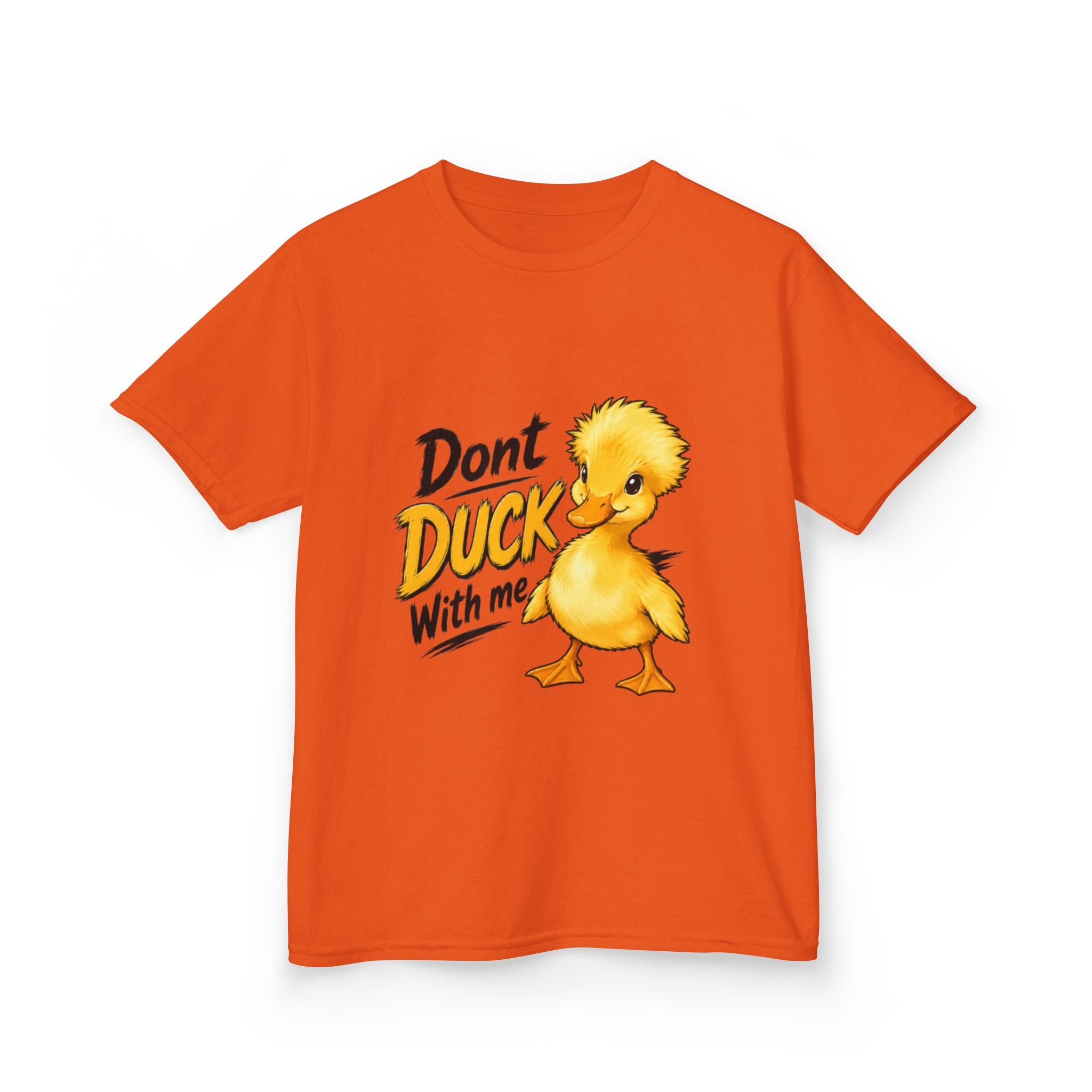 Kids Tee — “Don't Duck With Me” Cute Angry Duck Graphic
