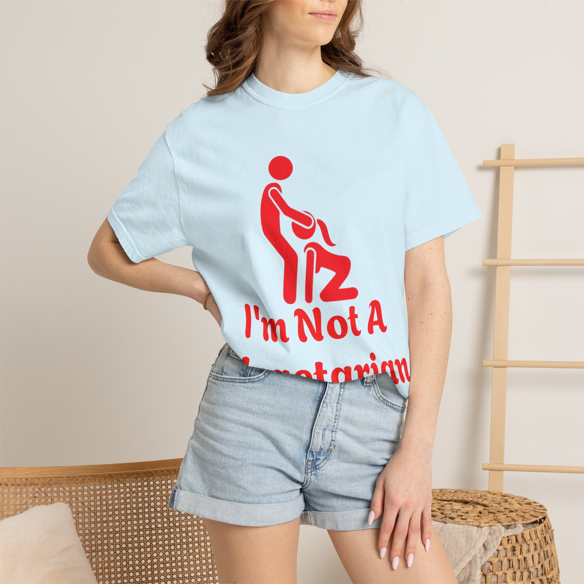 Graphic Adult T‑Shirt — "I'm Not A Vegetarian" Funny Meat Lover Tee