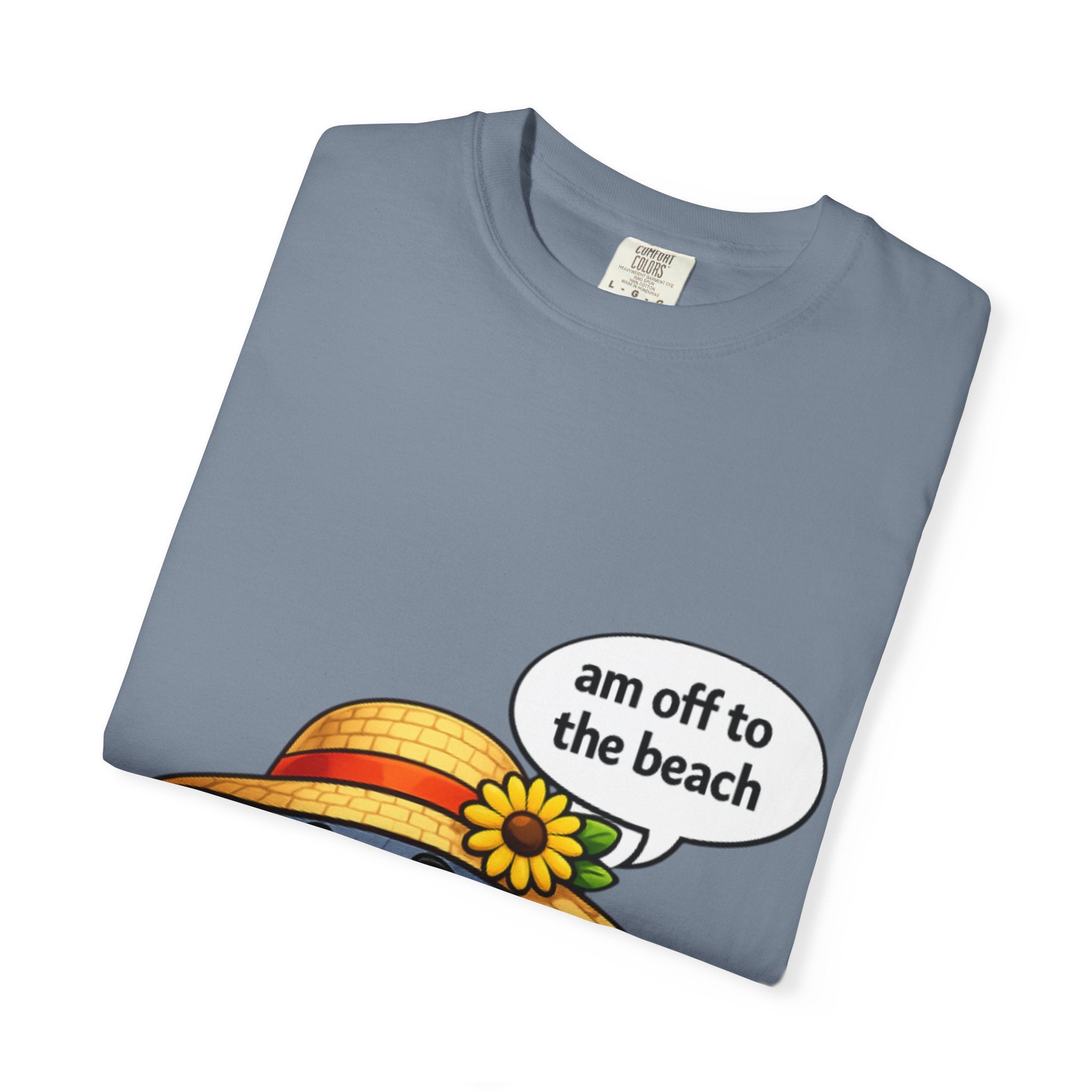 Golf Ball Graphic Tee — "am off to the beach" Cute Summer Golf T-Shirt