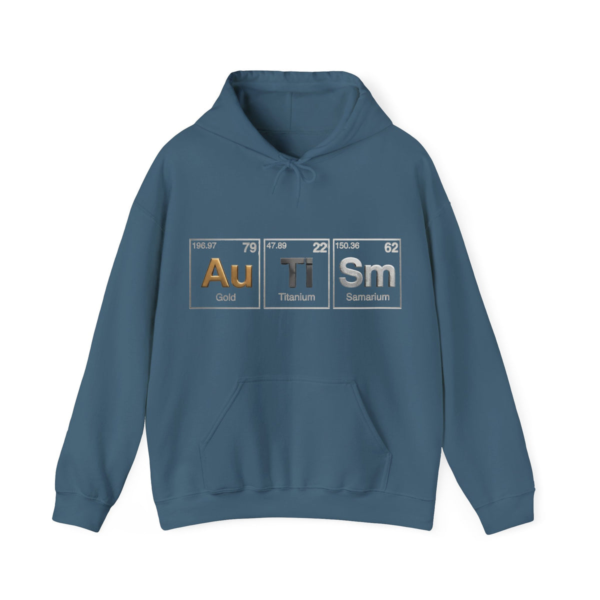 Autism Periodic Table Adult Hoodie — Au Ti Sm Element Design