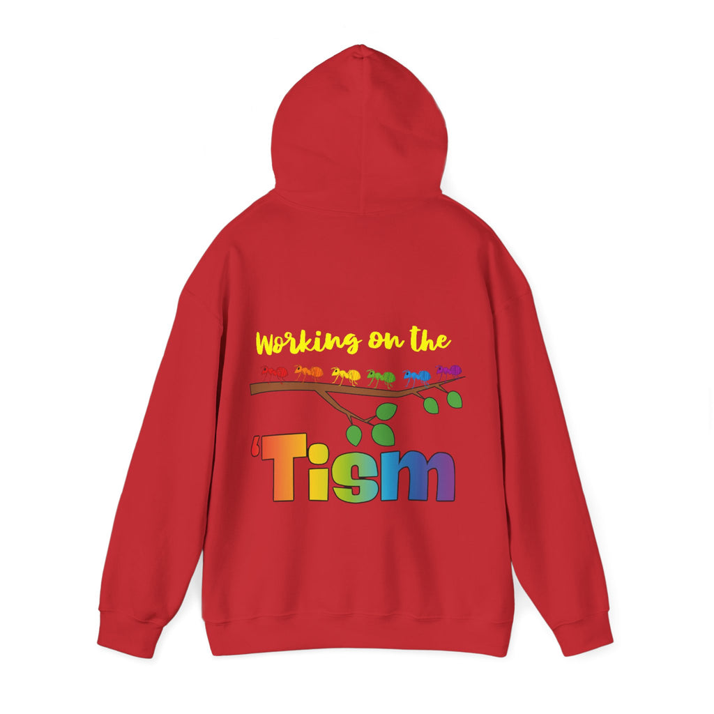 Working on the 'Tism Adult Hoodie | Rainbow Branch Design