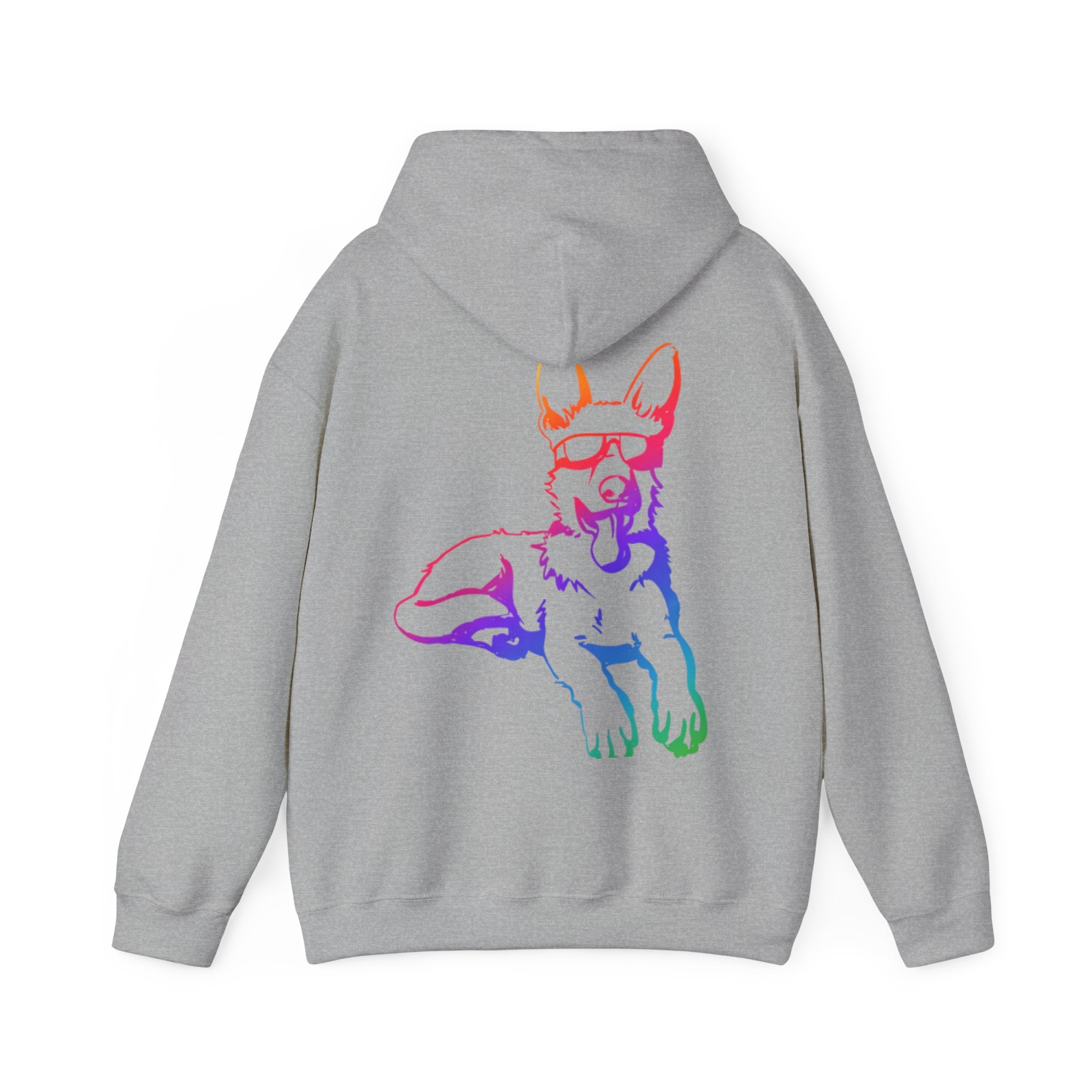 Rainbow Neon German Shepherd Hoodie |  Adults Hoodie