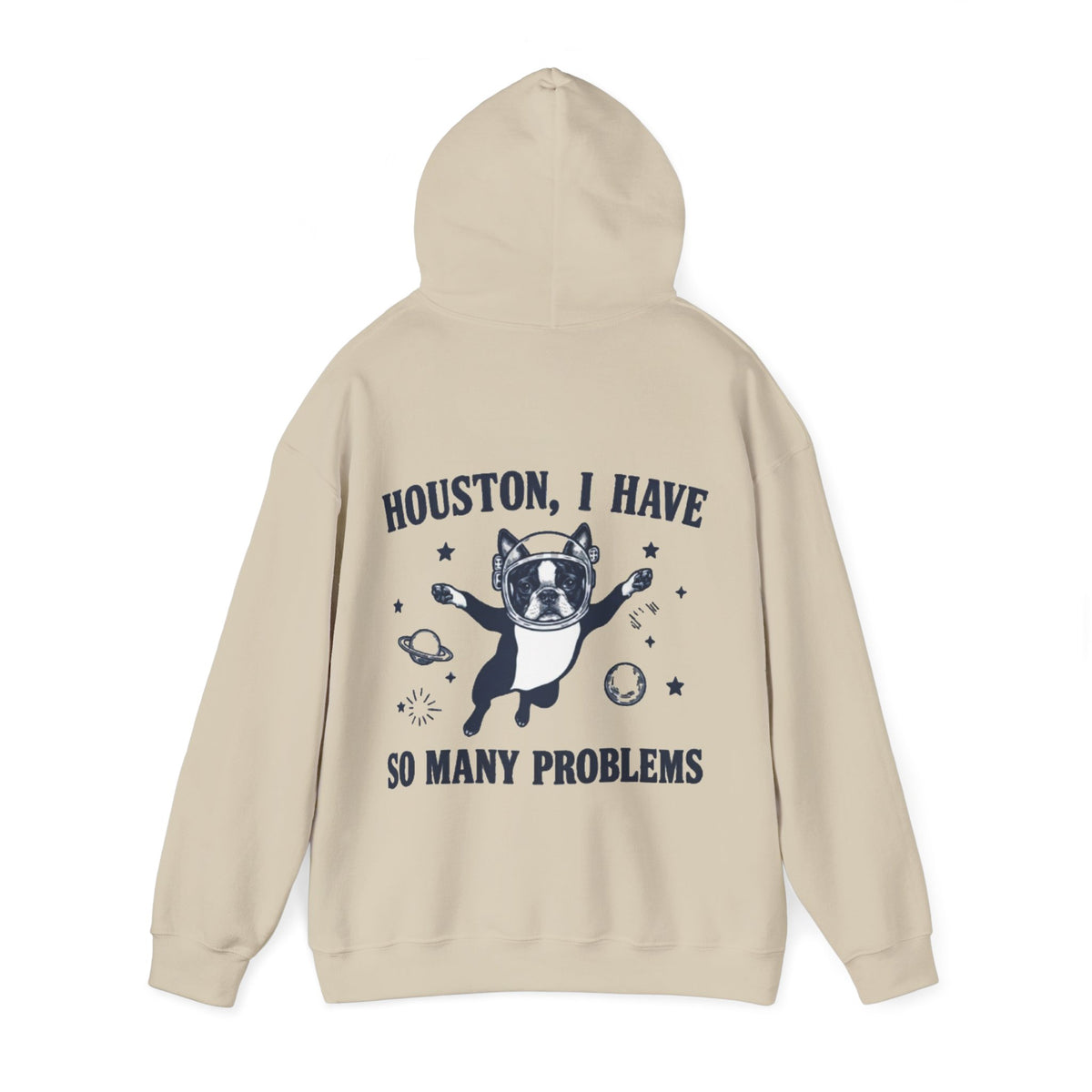 Houston, I Have So Many Problems Adult Hoodie — Funny Space French Bulldog Graphic Hoodie
