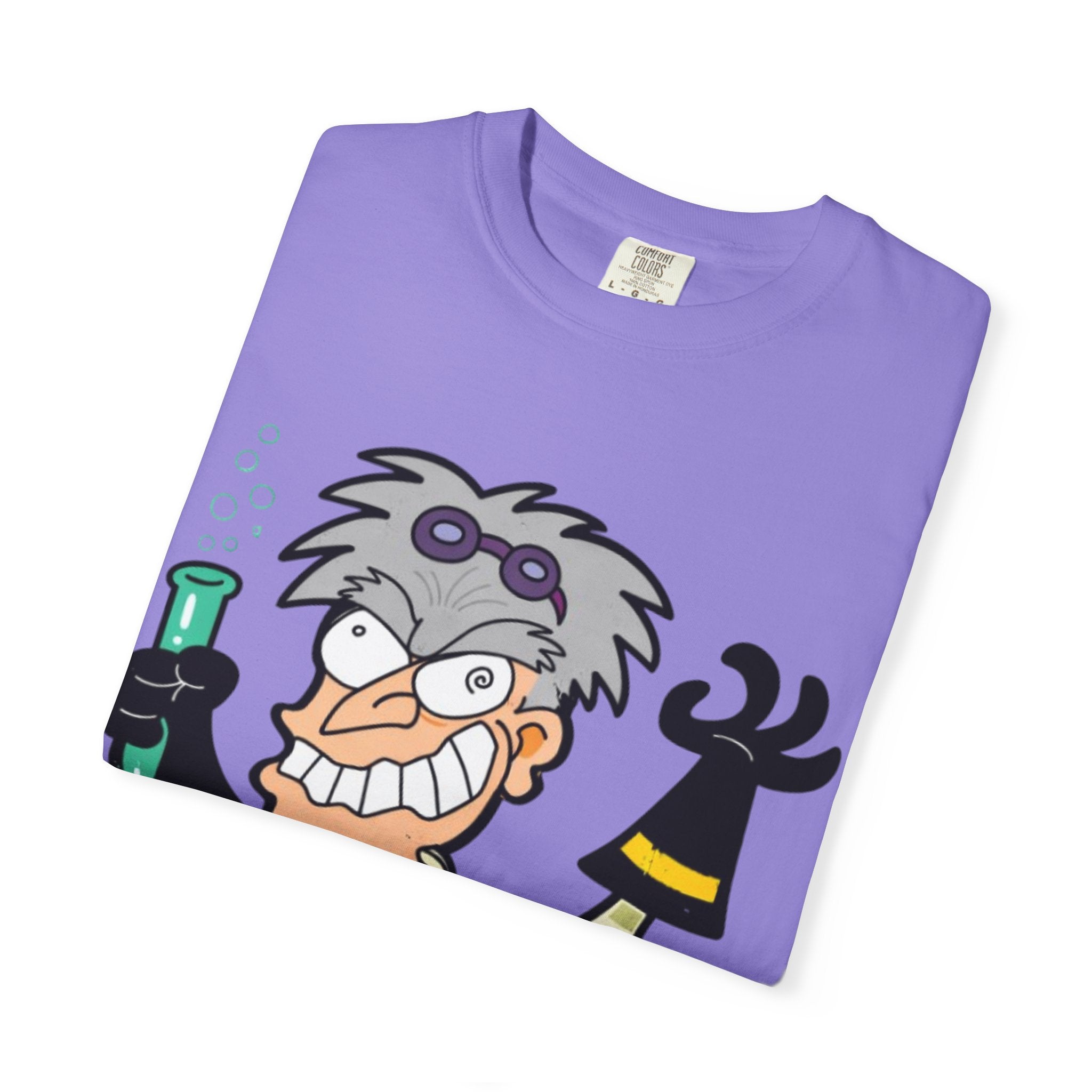 Science Cartoon  Adult T-Shirt — "It's Not Rocket Science" Lab Mad Scientist Tee