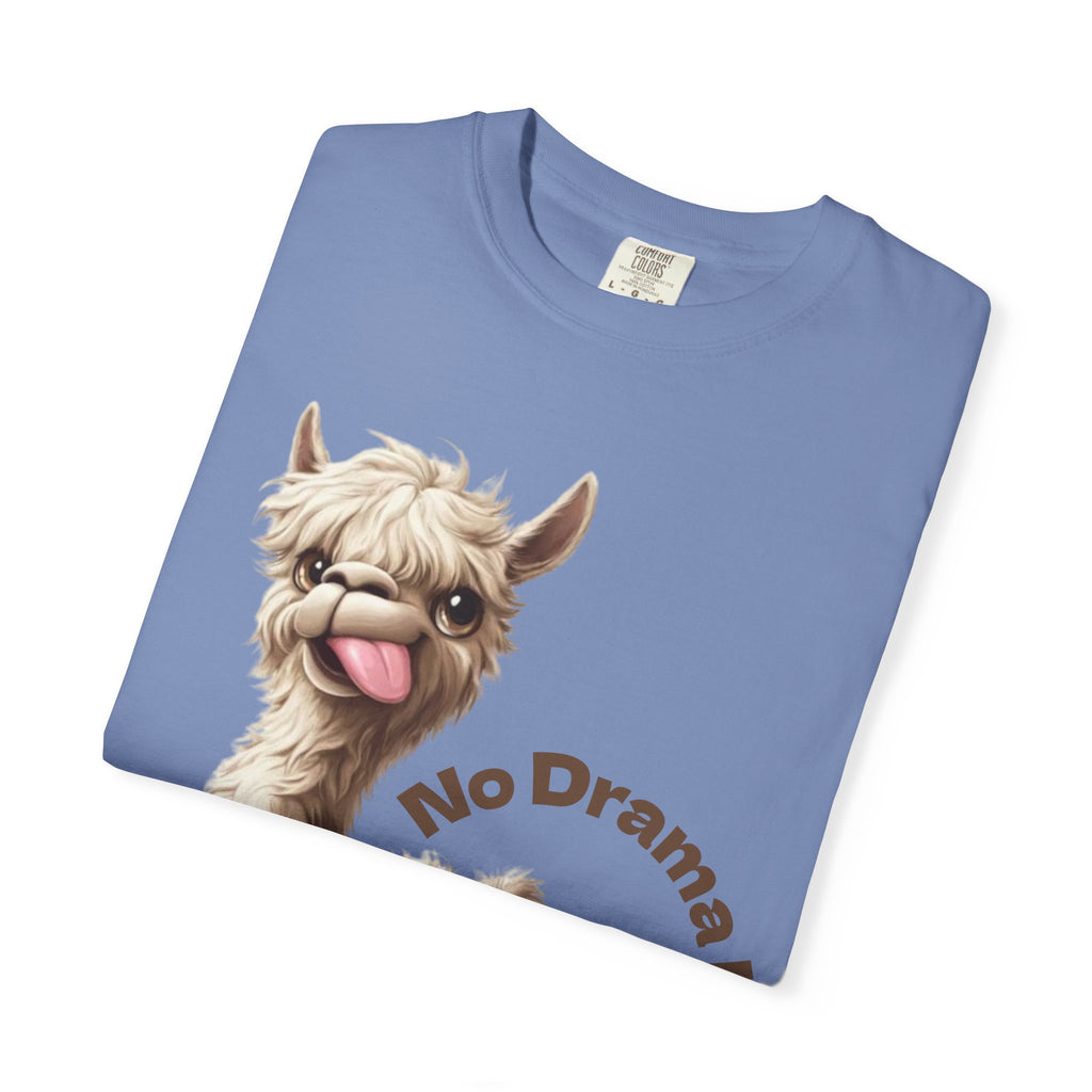 No Drama Llama Adult T-Shirt — Funny Llama Graphic Tee for Animal Lovers