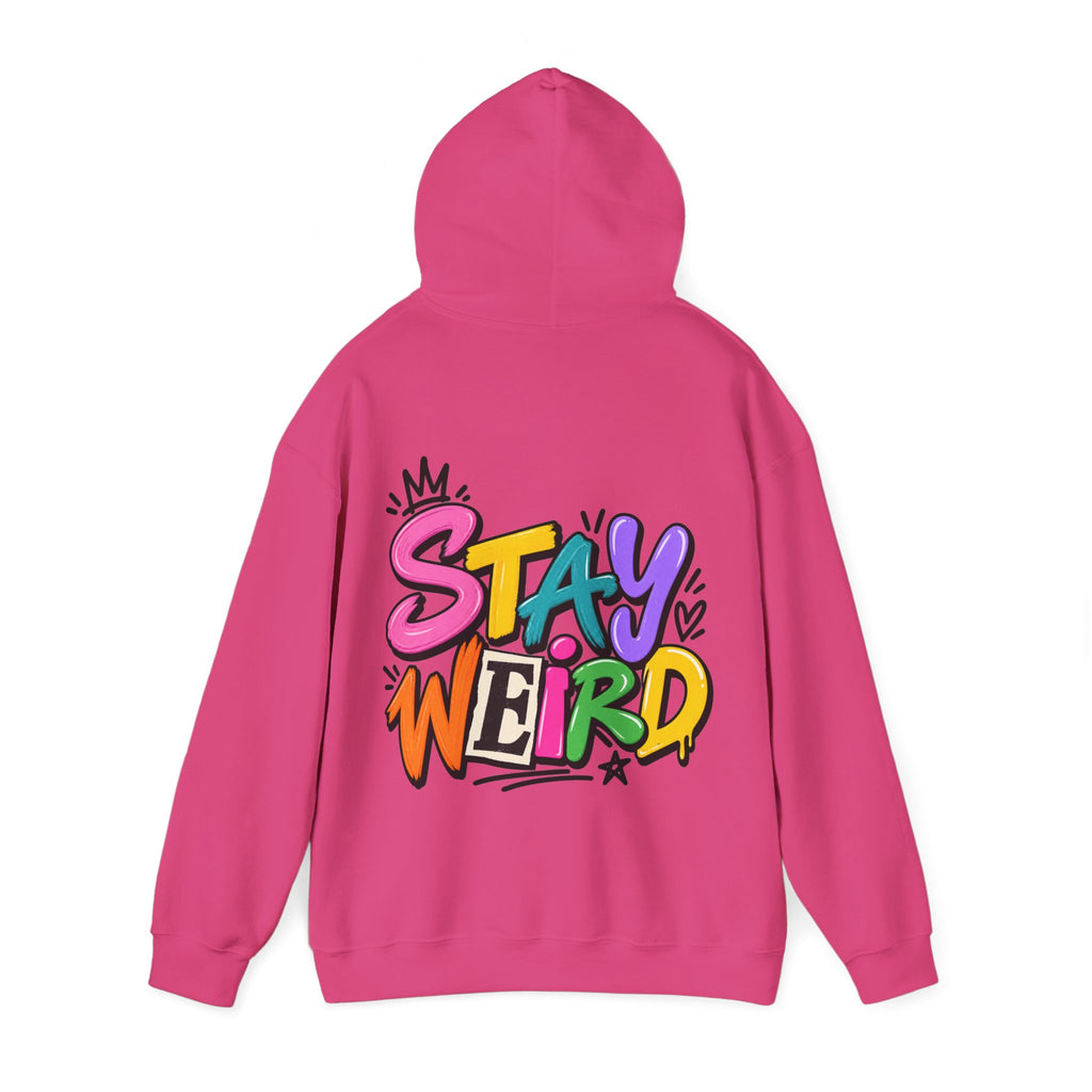 Stay Weird Adult Hoodie – Colorful Graffiti Graphic Hoodie