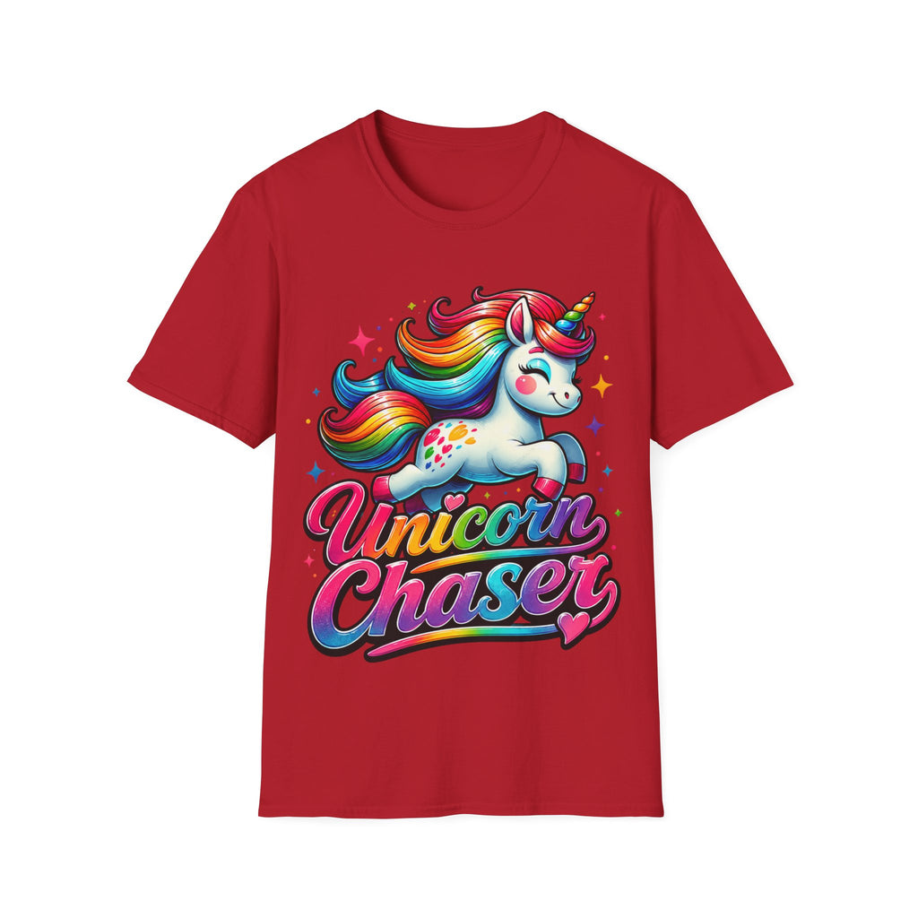 Funny Unicorn Chaser Adult T-Shirt — Rainbow Magical Unicorn Tee