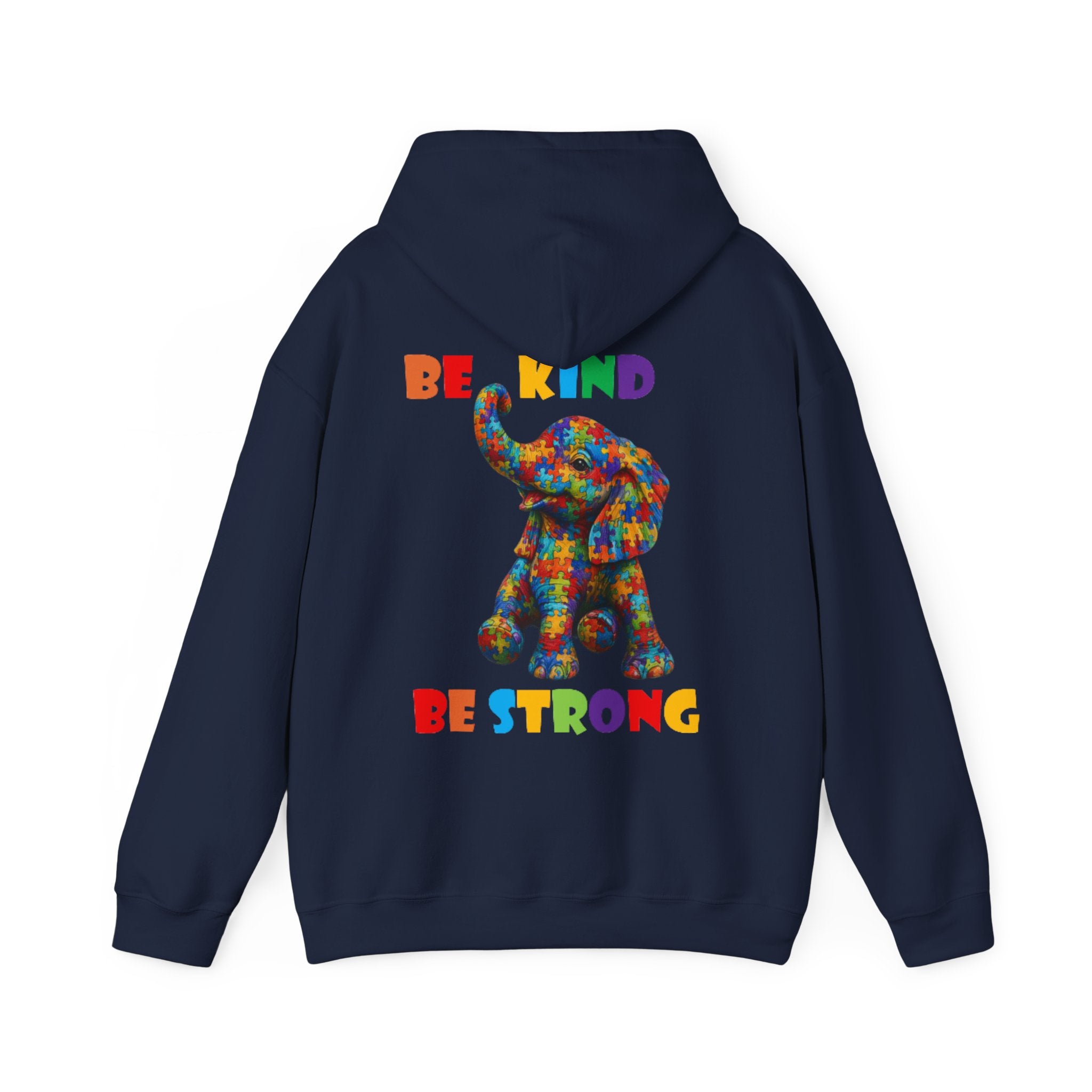 Colorful Elephant 'Be Kind Be Strong' / Adult Hoodie