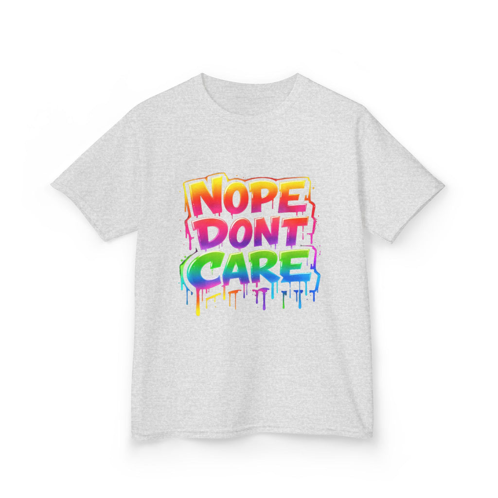 Kids T-shirt — Funny "Nope Don't Care-Lover Graphic