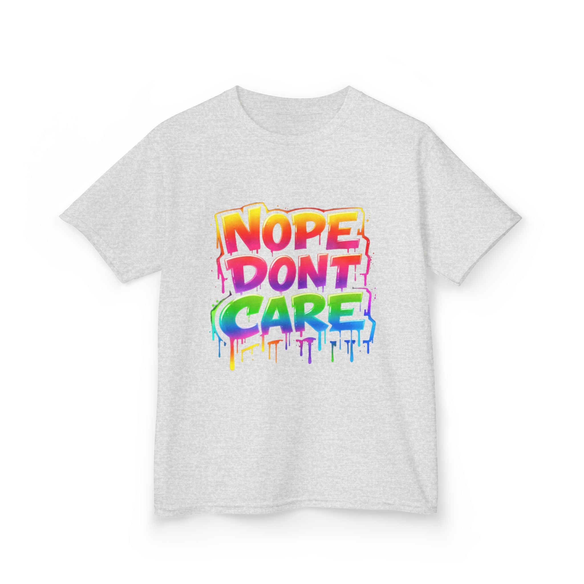 Kids T-shirt — Funny "Nope Don't Care-Lover Graphic
