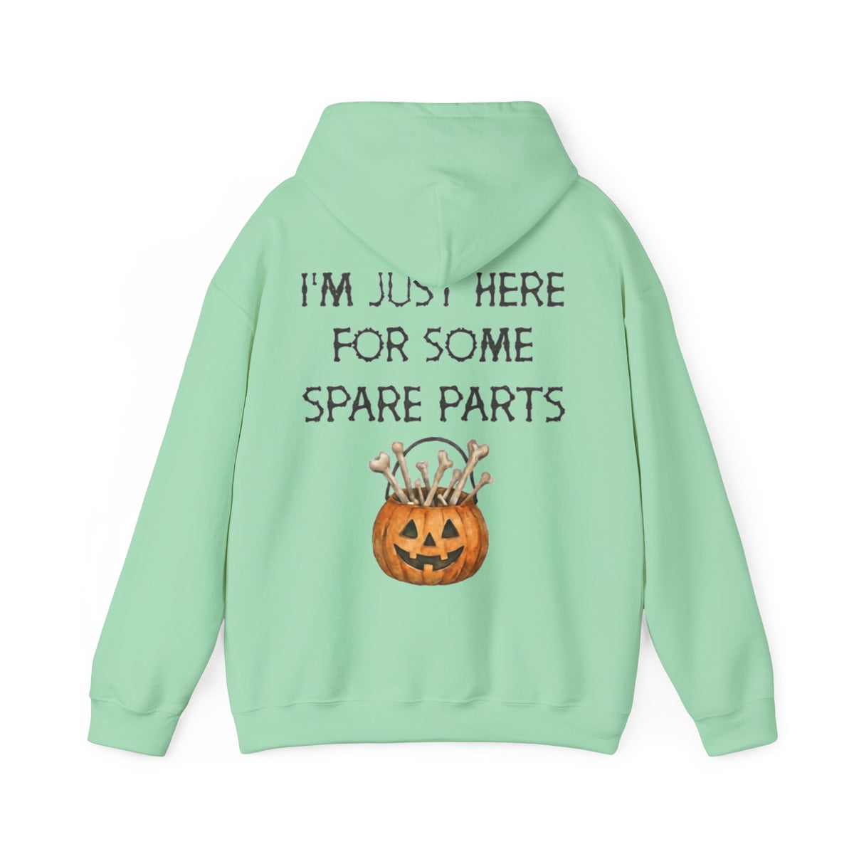 Halloween Pumpkin 'I'm Just Here for Some Spare Parts' Adult Hoodie